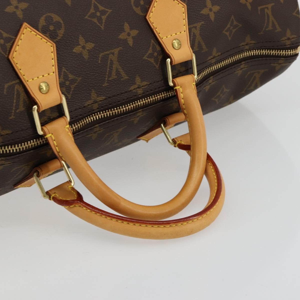 Louis Vuitton Speedy Handbag Monogram Canvas Brown Canvas Handbag (Pre-Owned)