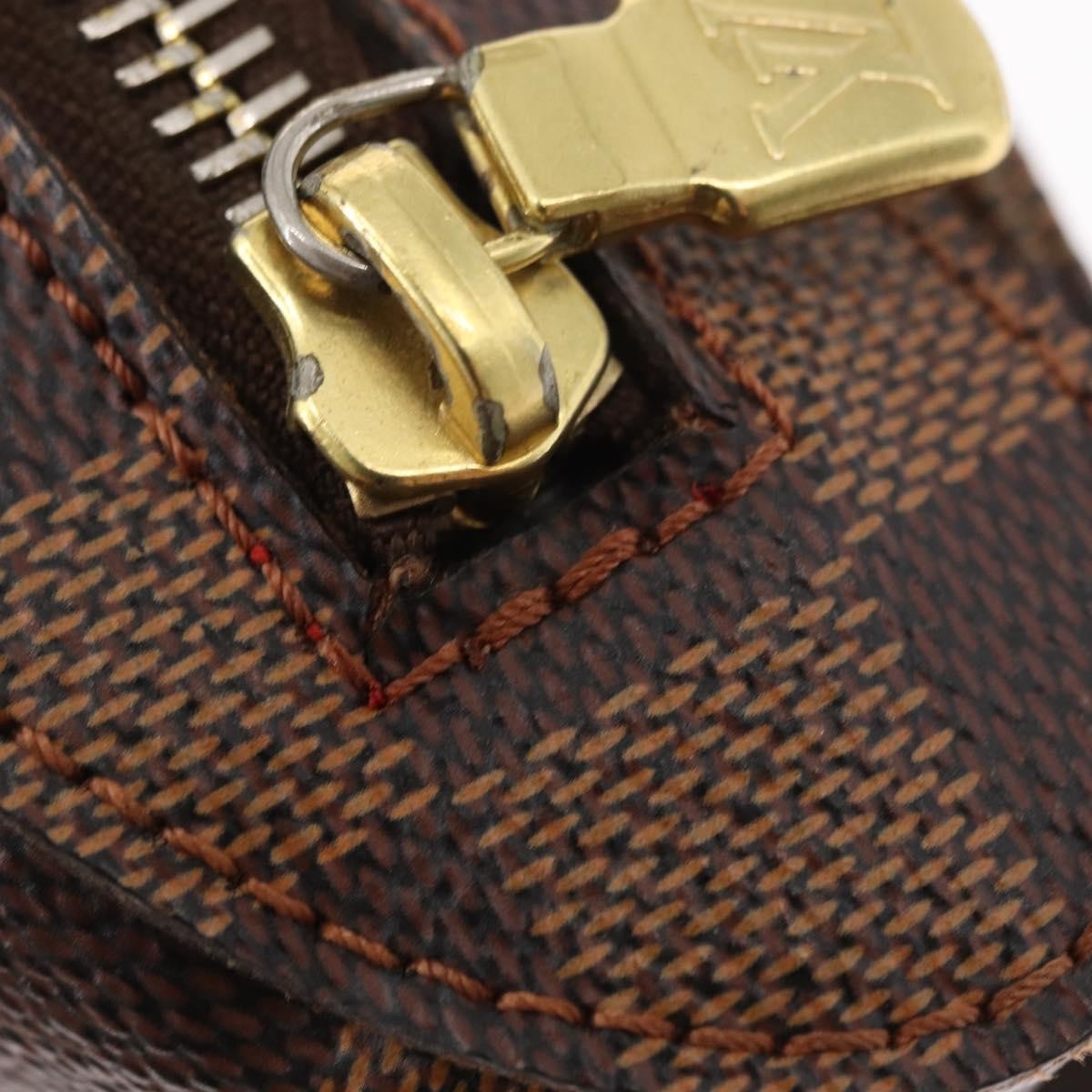Louis Vuitton Geronimos Waist Bag Damier Brown Canvas Shoulder Bag Bag (Pre-Owned)