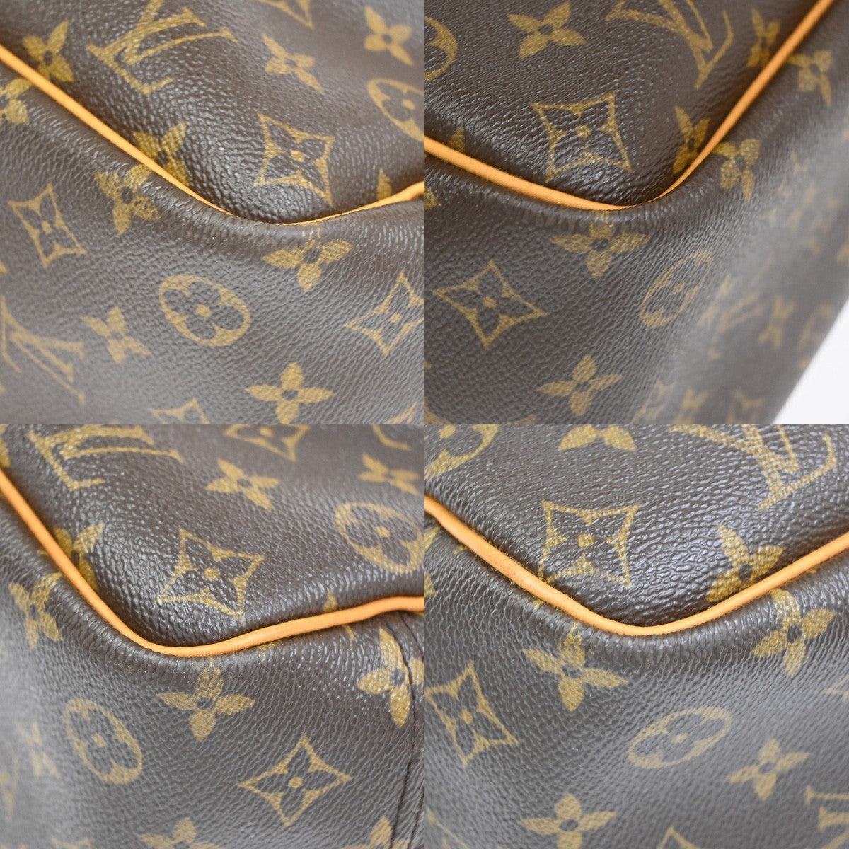 Louis Vuitton Deauville Handbag Monogram Canvas Brown Canvas Handbag (Pre-Owned)
