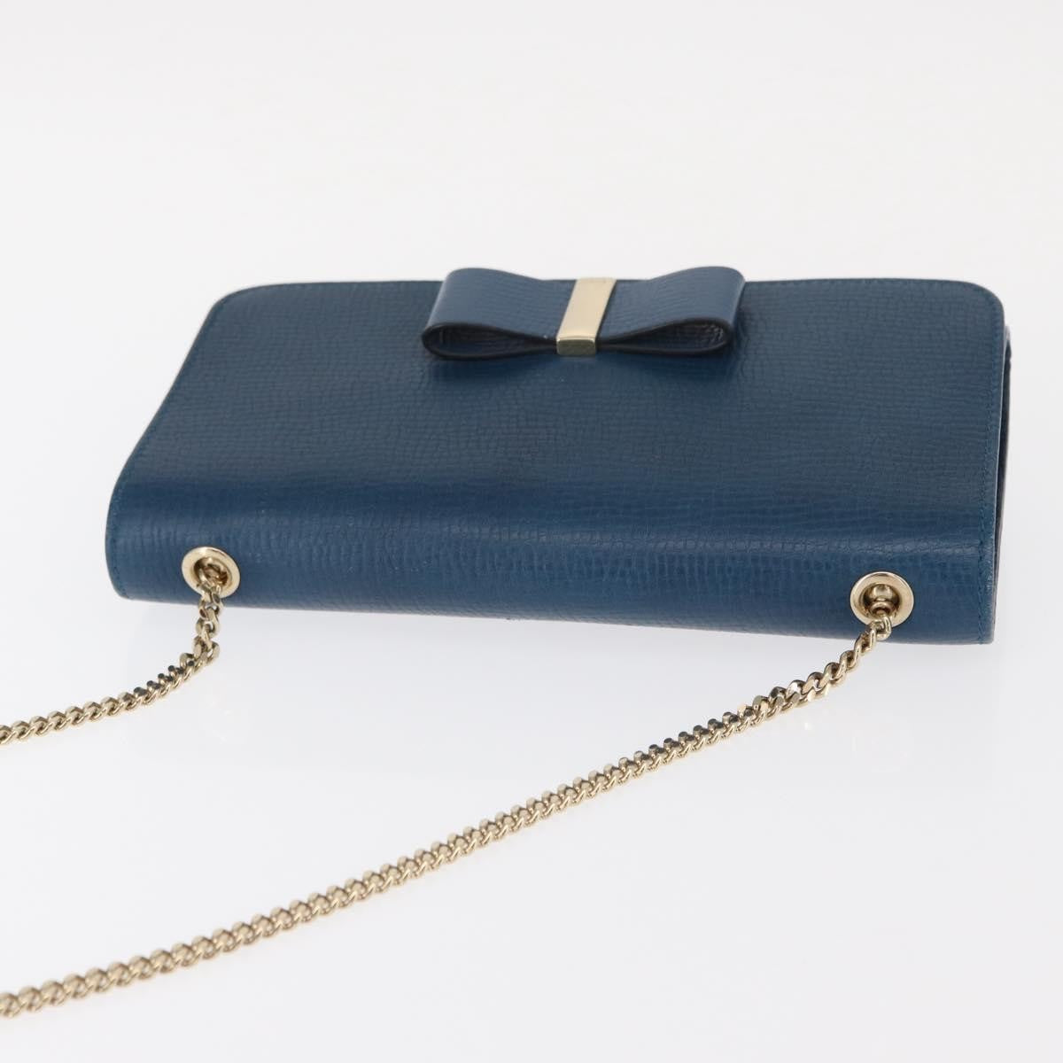 Chloe Vintage Shoulder Bag Leather Blue Leather Shoulder Bag Bag (Pre-Owned)