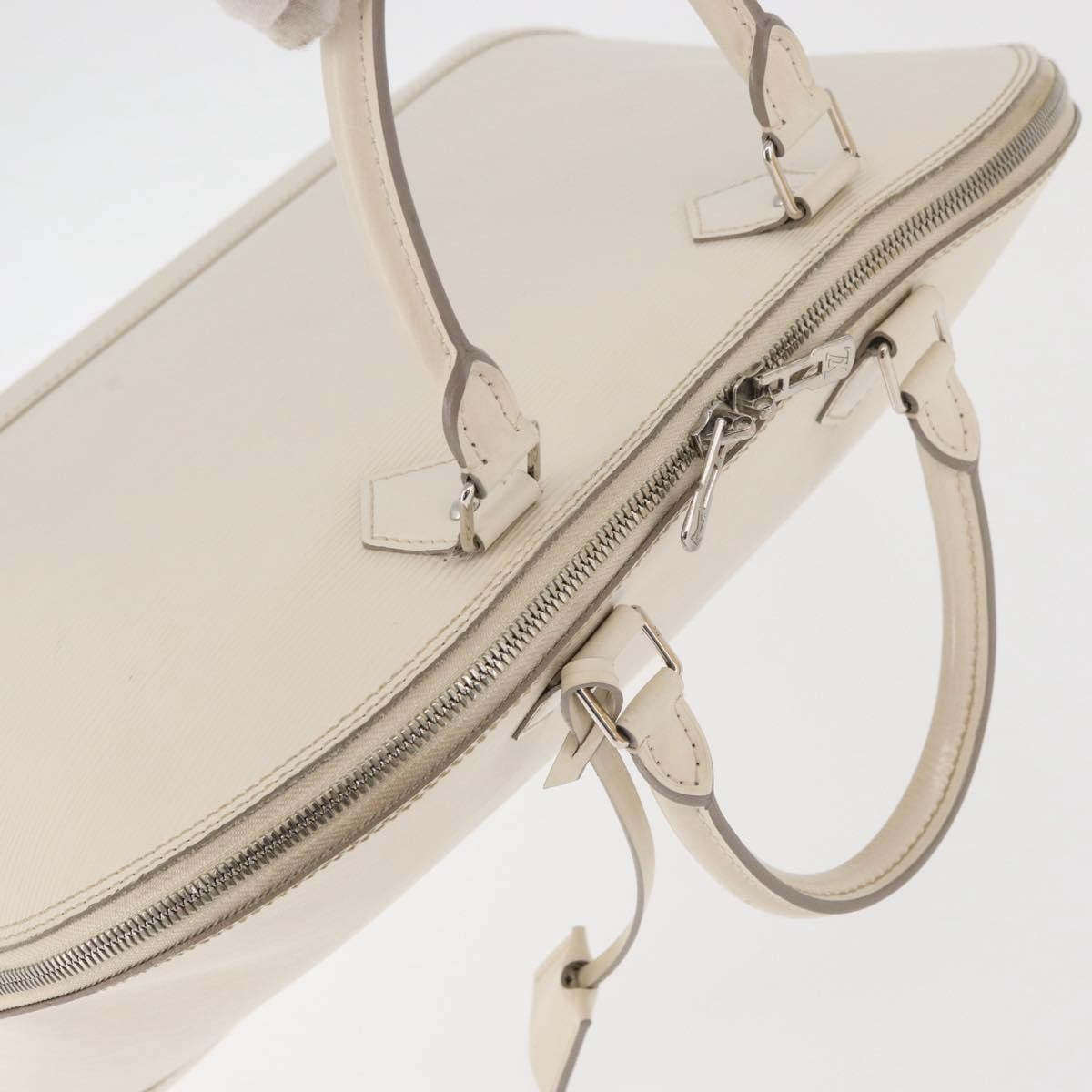 Louis Vuitton Alma Handbag Epi Leather White Leather Handbag (Pre-Owned)