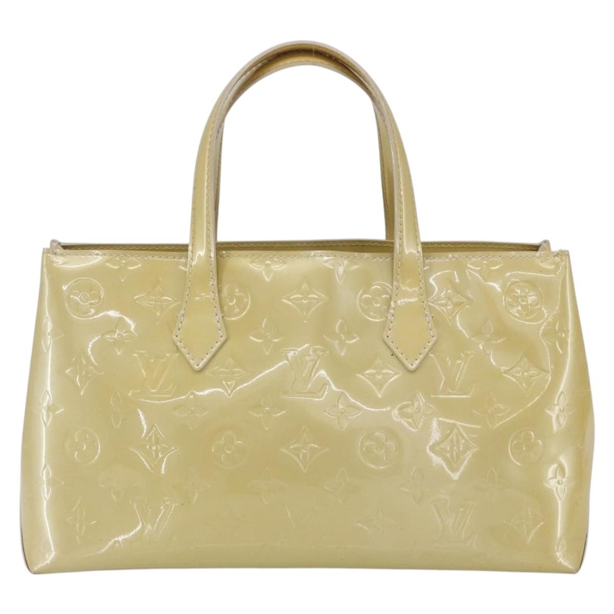 Louis Vuitton Wilshire Handbag Monogram Vernis Beige Patent_Leather Handbag (Pre-Owned)