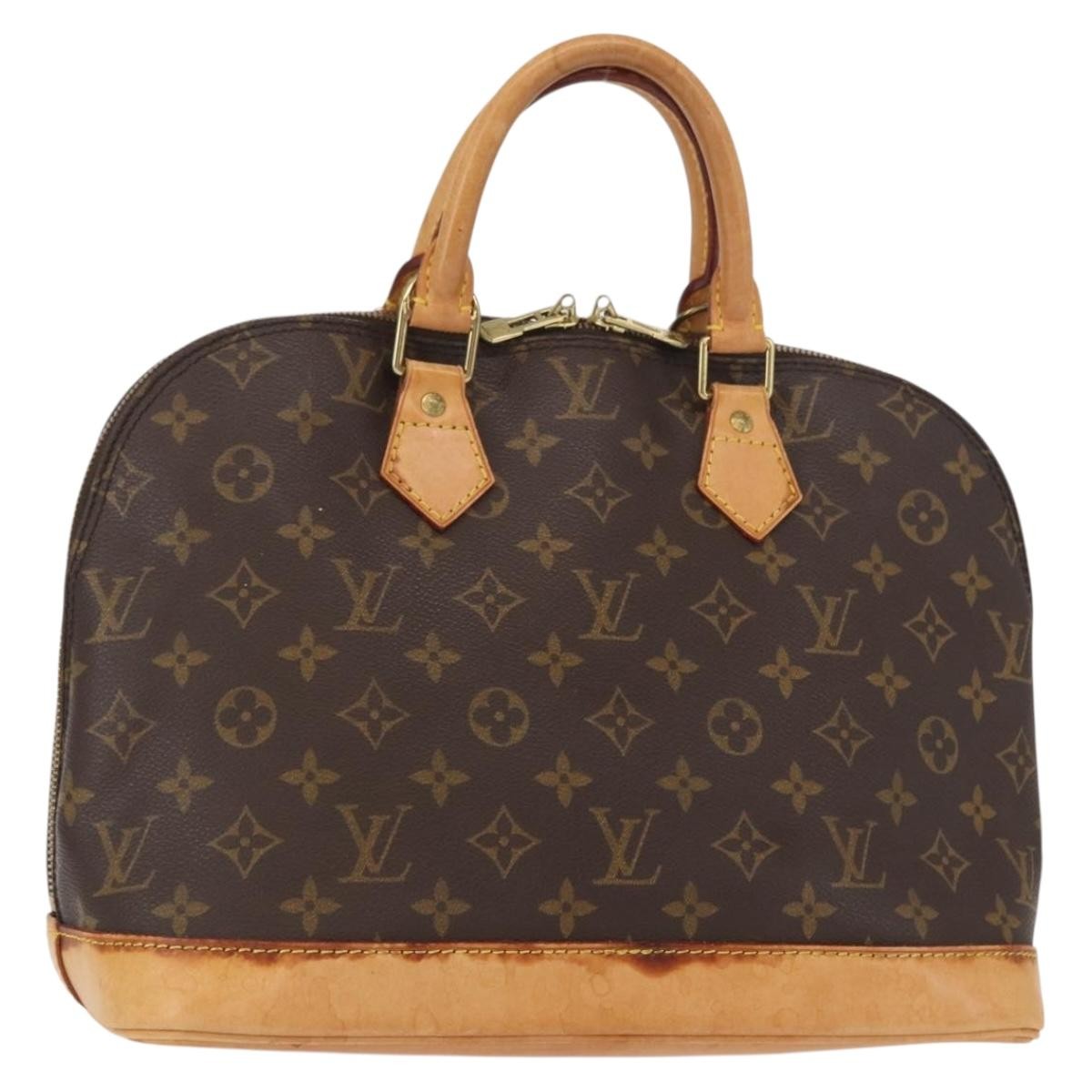 Louis Vuitton Alma Handbag Monogram Canvas Brown Canvas Handbag (Pre-Owned)