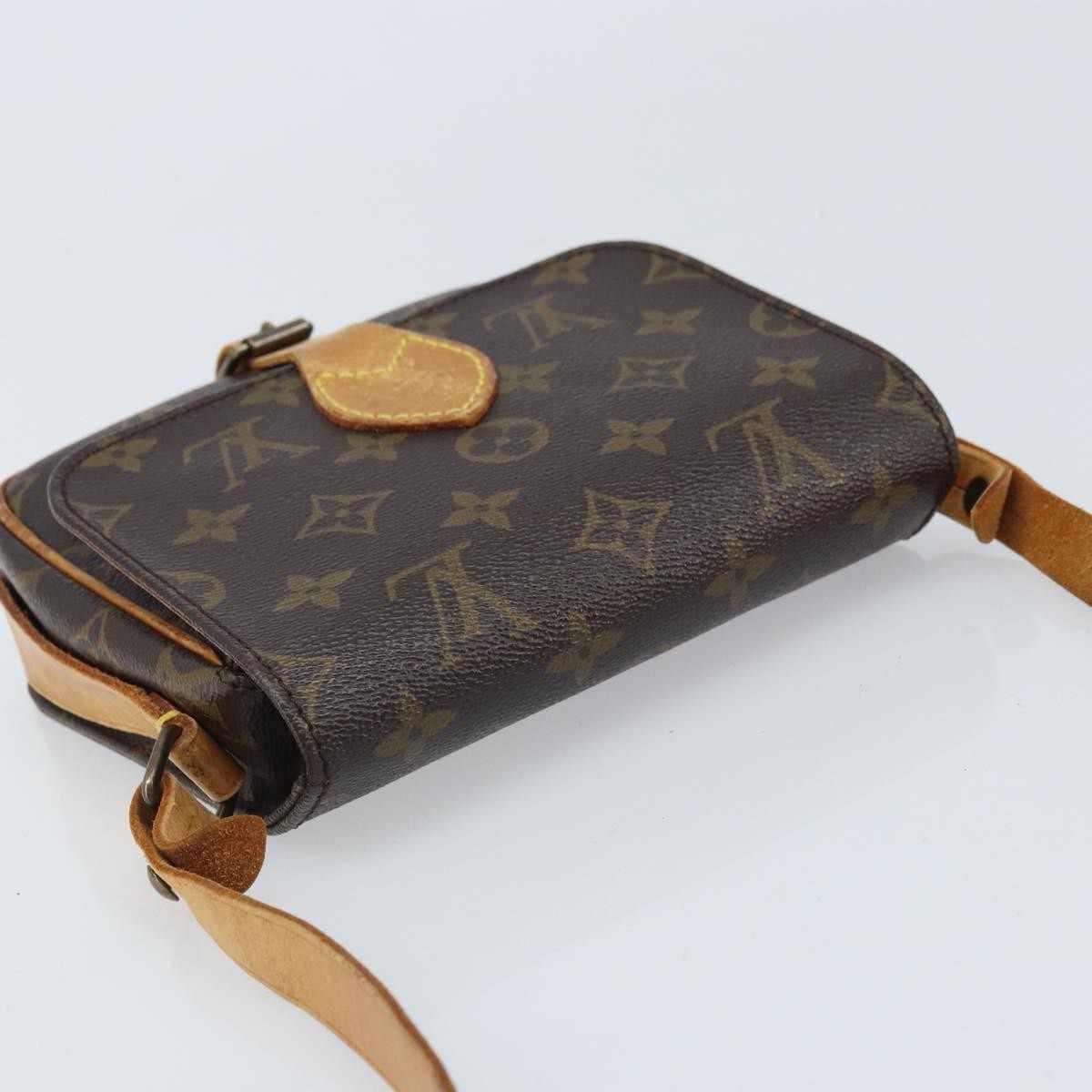 Louis Vuitton Cartouchiere Handbag Monogram Canvas Brown Canvas Shoulder Bag Bag (Pre-Owned)