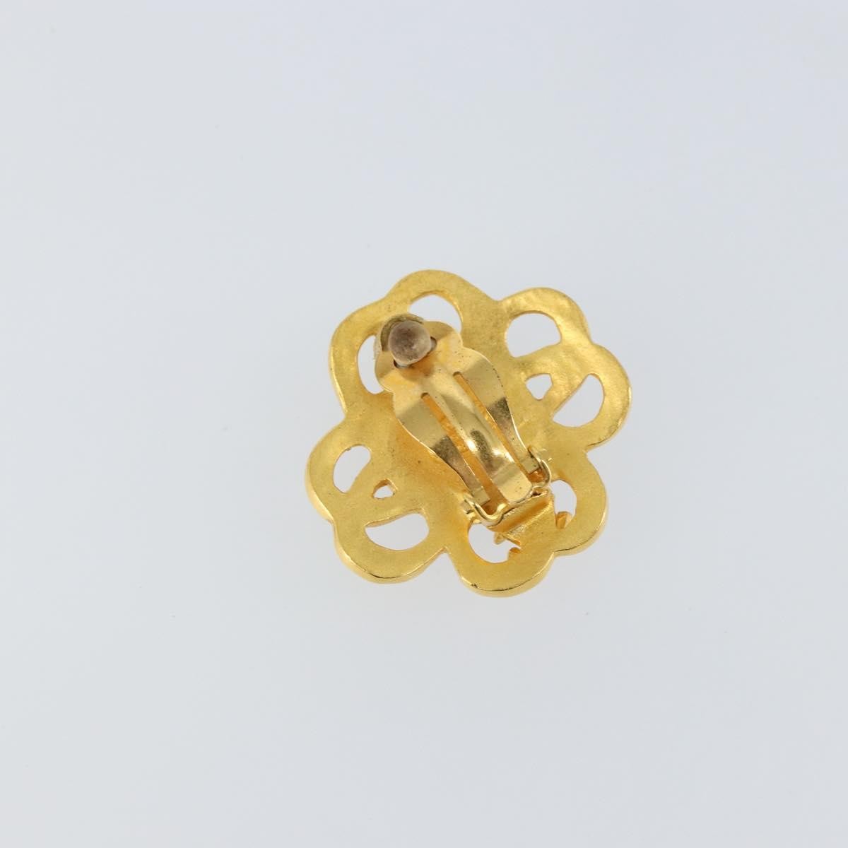 Chanel Cc Hoop Clip-On Earrings Metal Gold Metal Earrings Jewelry (Pre-Owned)