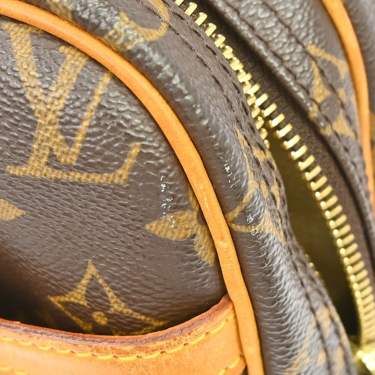 Louis Vuitton Reporter Bag Monogram Canvas Brown Canvas Shoulder Bag Bag (Pre-Owned)