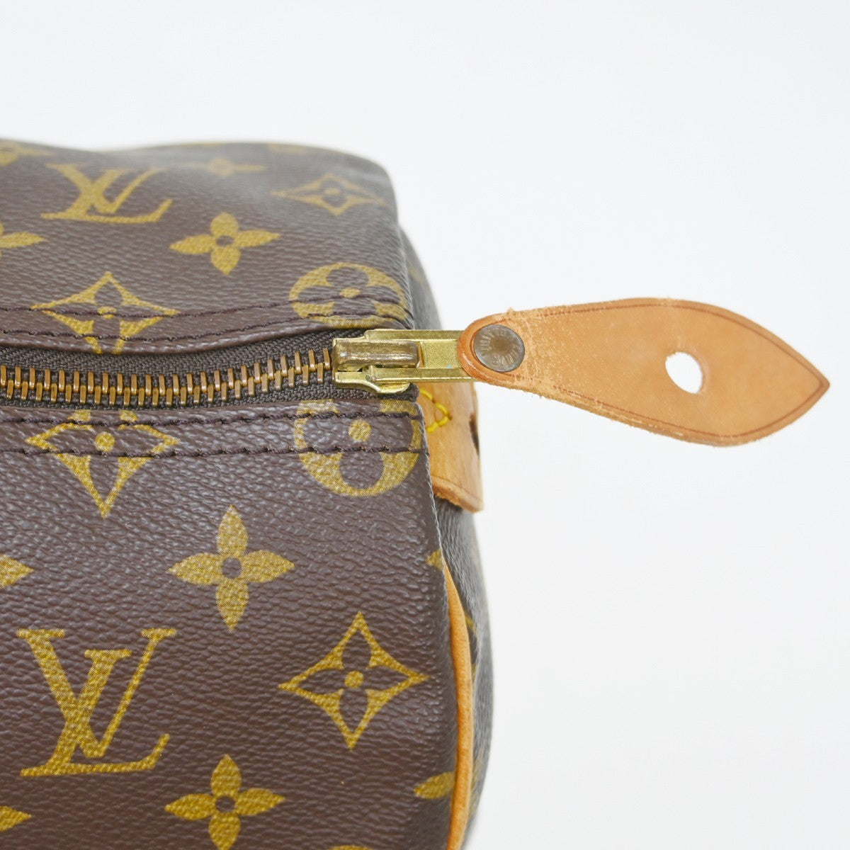 Louis Vuitton Speedy Handbag Monogram Canvas Brown Canvas Handbag (Pre-Owned)