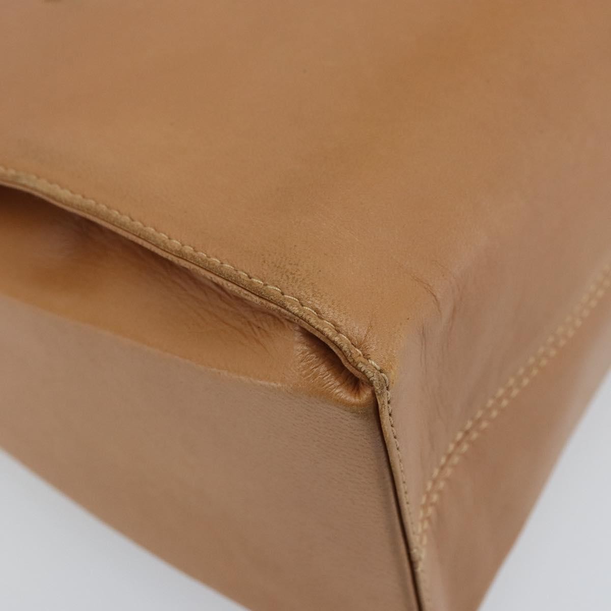 Loewe Anagram Handbag Leather Brown Leather Handbag (Pre-Owned)