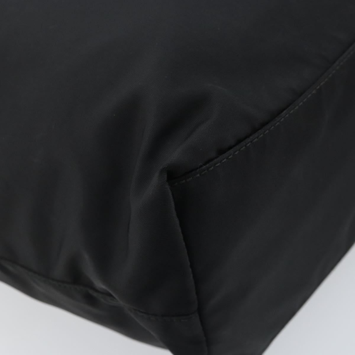 Prada Vintage Zip Tote Tessuto Black Nylon Tote Bag Bag (Pre-Owned)