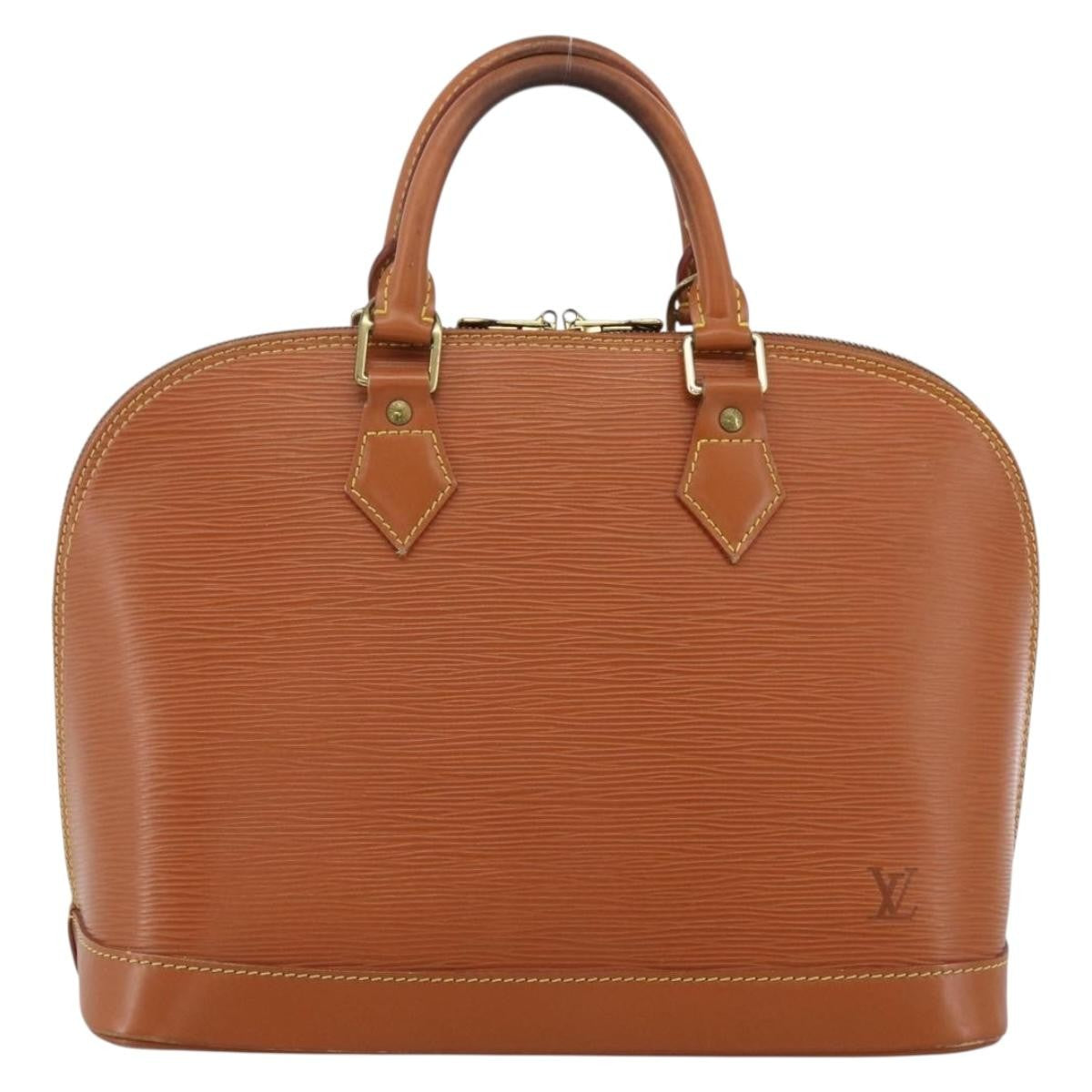 Louis Vuitton Alma Handbag Epi Leather Brown Leather Handbag (Pre-Owned)
