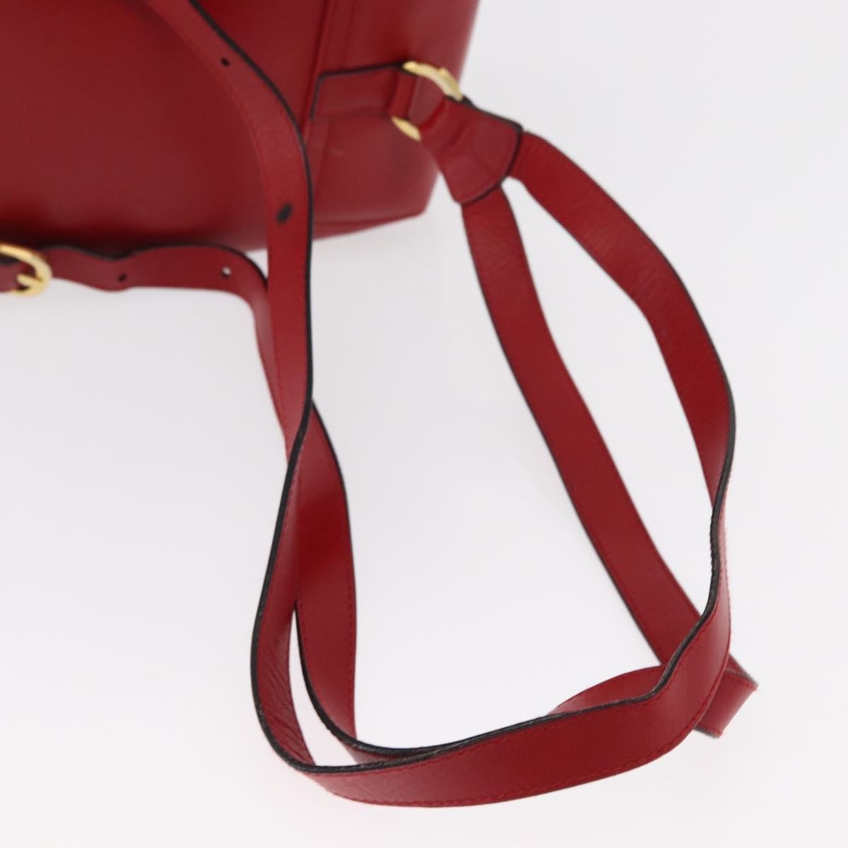 Salvatore Ferragamo Vintage Backpack Leather Red Leather Backpack Bag (Pre-Owned)