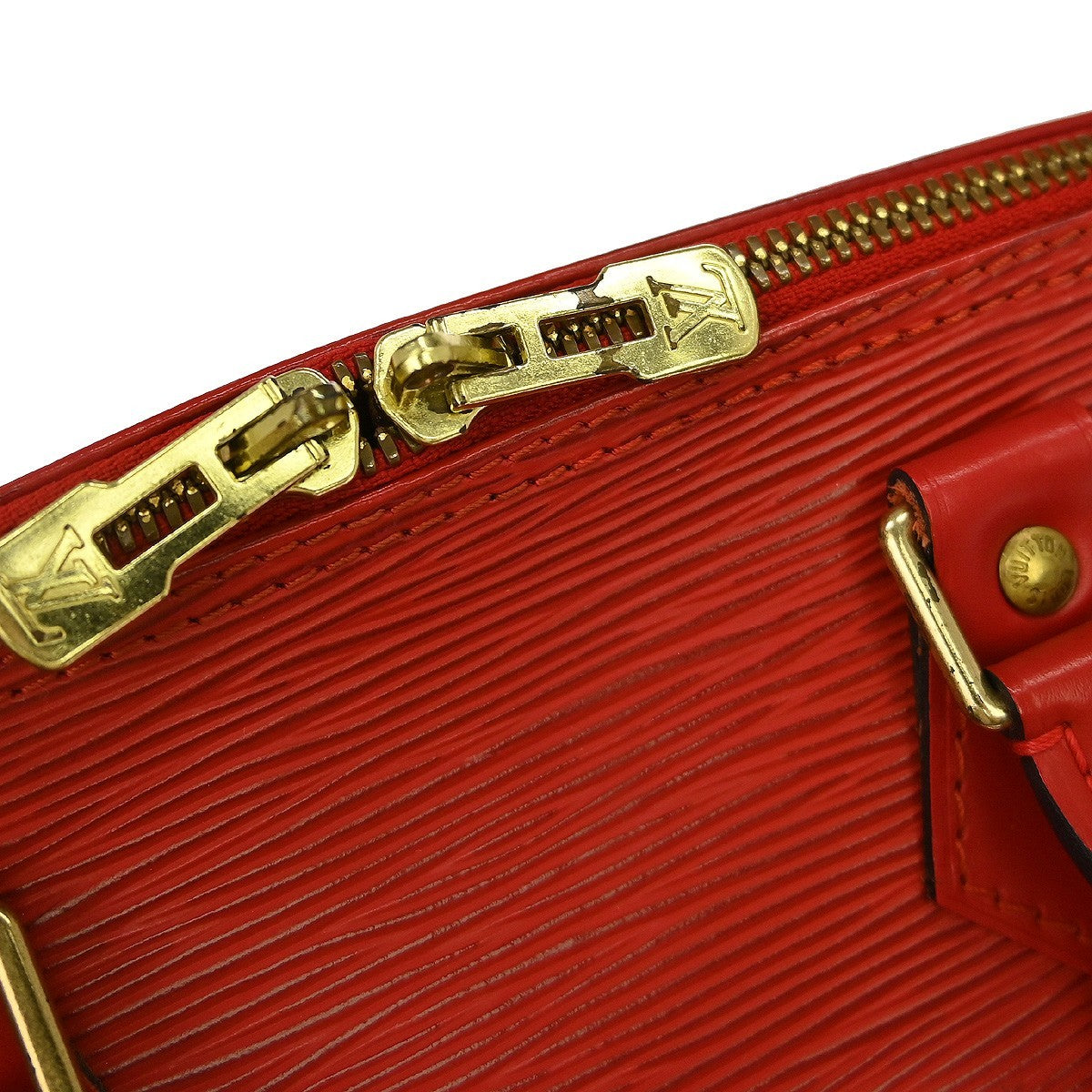 Louis Vuitton Vintage Alma Handbag Epi Leather Red Leather Handbag (Pre-Owned)