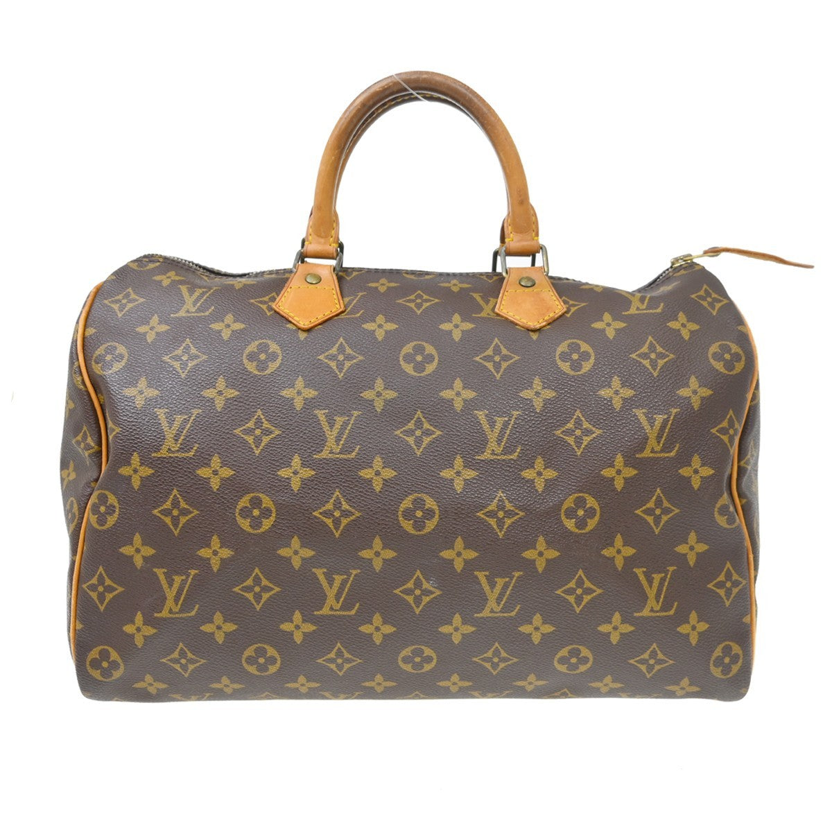 Louis Vuitton Speedy Handbag Monogram Canvas Brown Canvas Handbag (Pre-Owned)