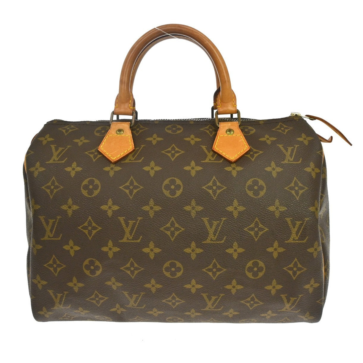 Louis Vuitton Speedy Handbag Monogram Canvas Brown Canvas Handbag (Pre-Owned)