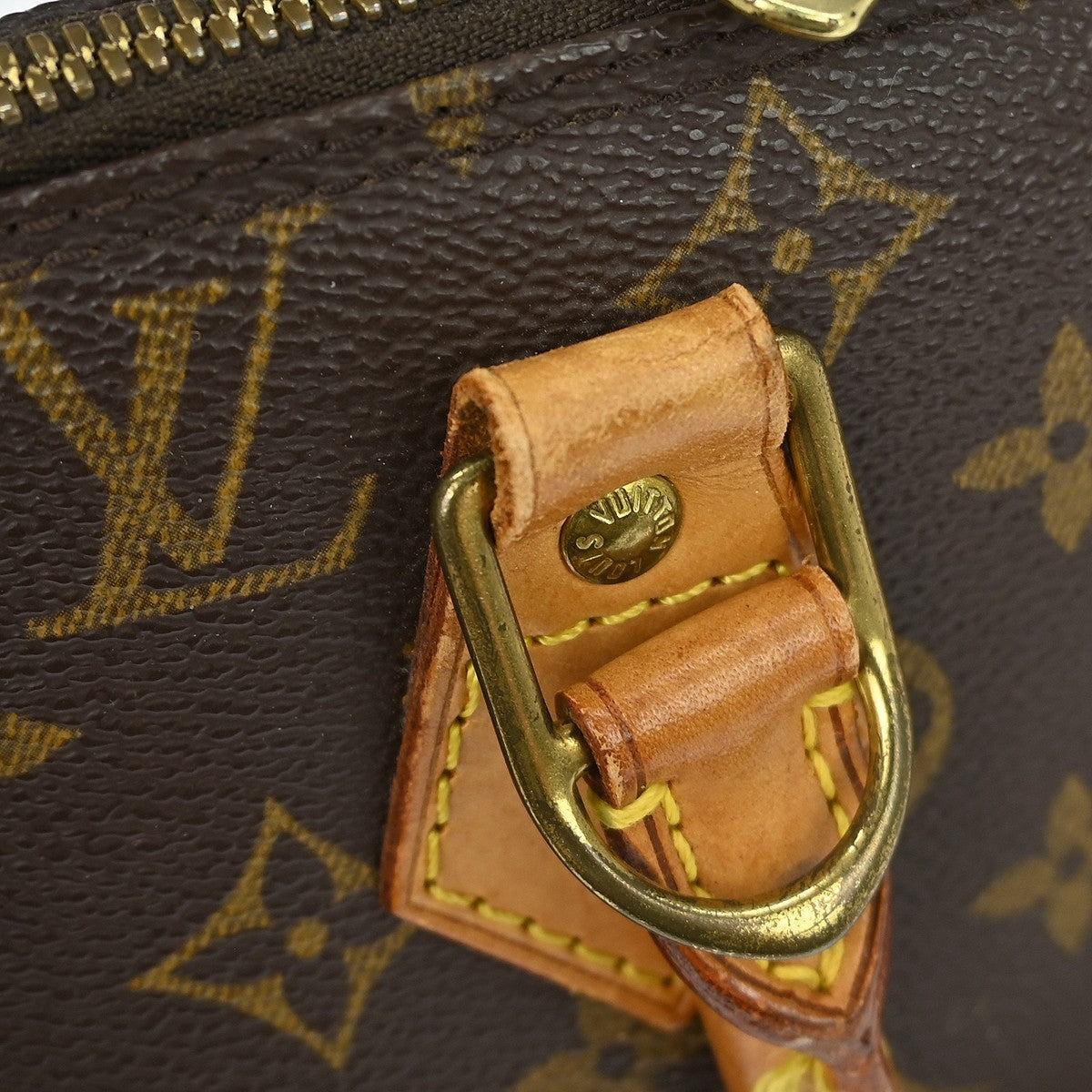 Louis Vuitton Alma Handbag Monogram Canvas Brown Canvas Handbag (Pre-Owned)
