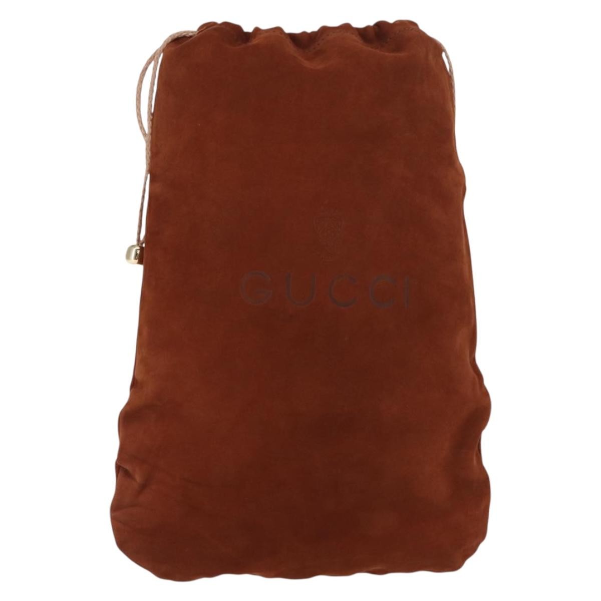 Gucci Pochette Suede Brown Suede Clutche & Pouche Bag (Pre-Owned)