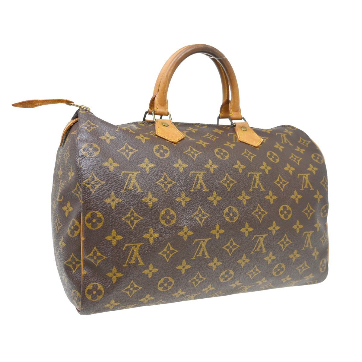 Louis Vuitton Speedy Handbag Monogram Canvas Brown Canvas Handbag (Pre-Owned)