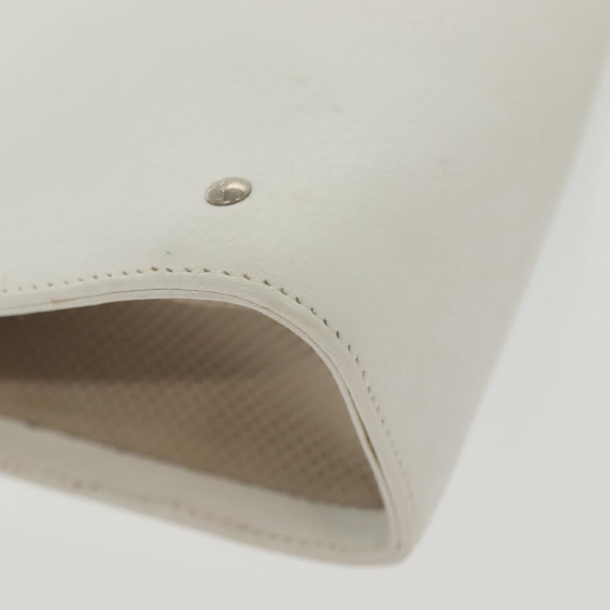 Loewe Flat Zip Pouch Leather White Leather Clutche & Pouche Bag (Pre-Owned)