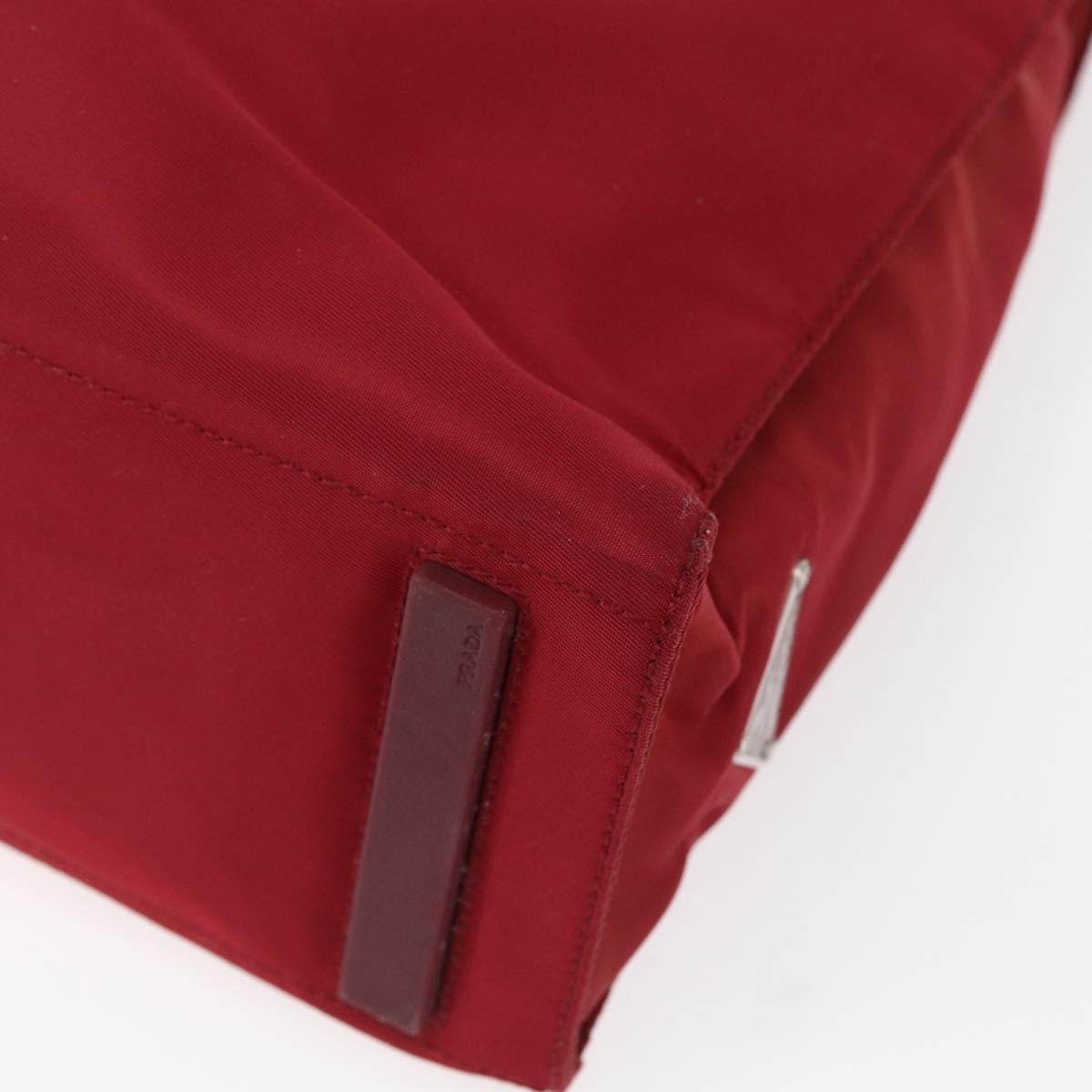 Prada Vintage Tote Tessuto Red Nylon Tote Bag Bag (Pre-Owned)