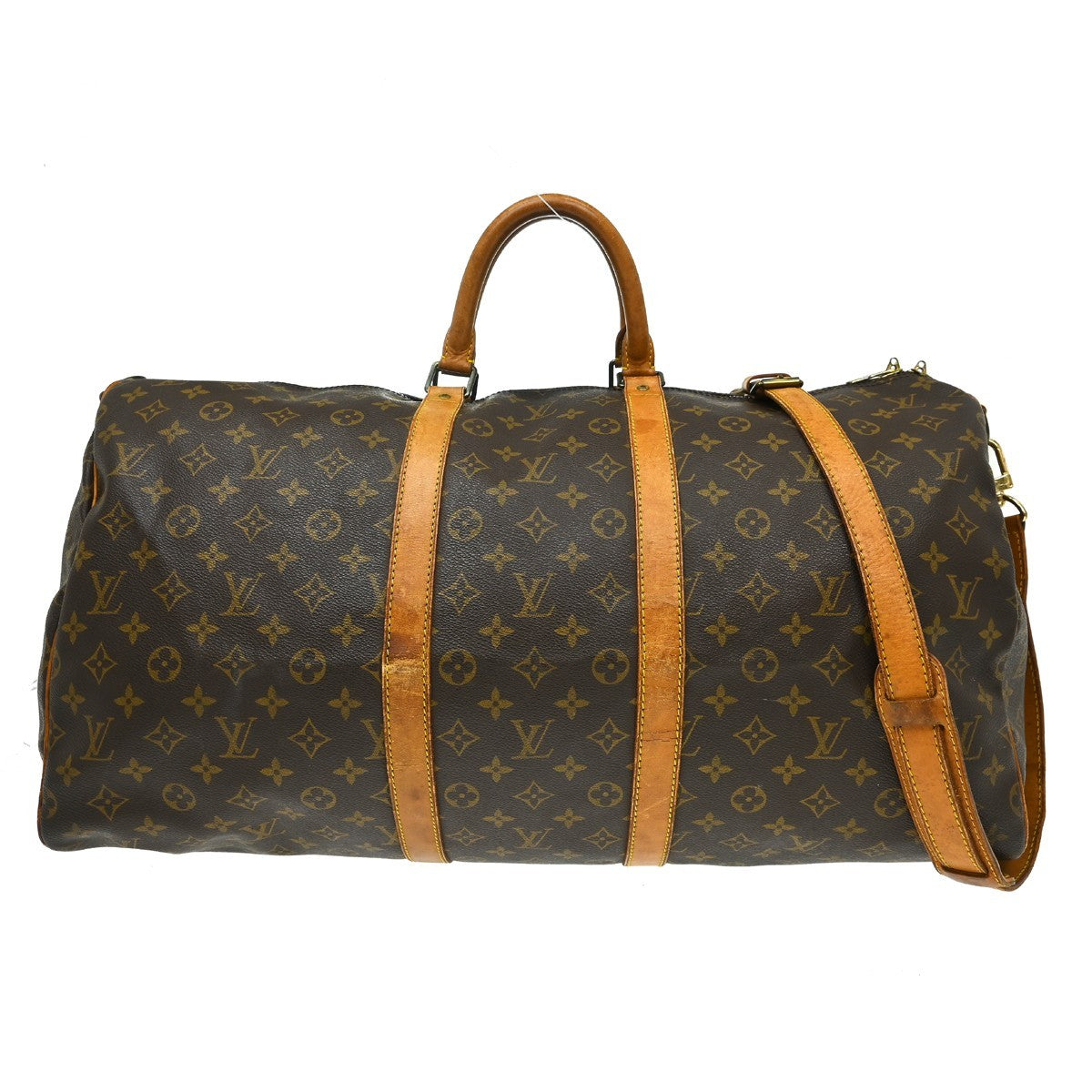 Louis Vuitton Keepall Bandouliere Bag Monogram Canvas Brown Canvas Travel Bag Bag (Pre-Owned)