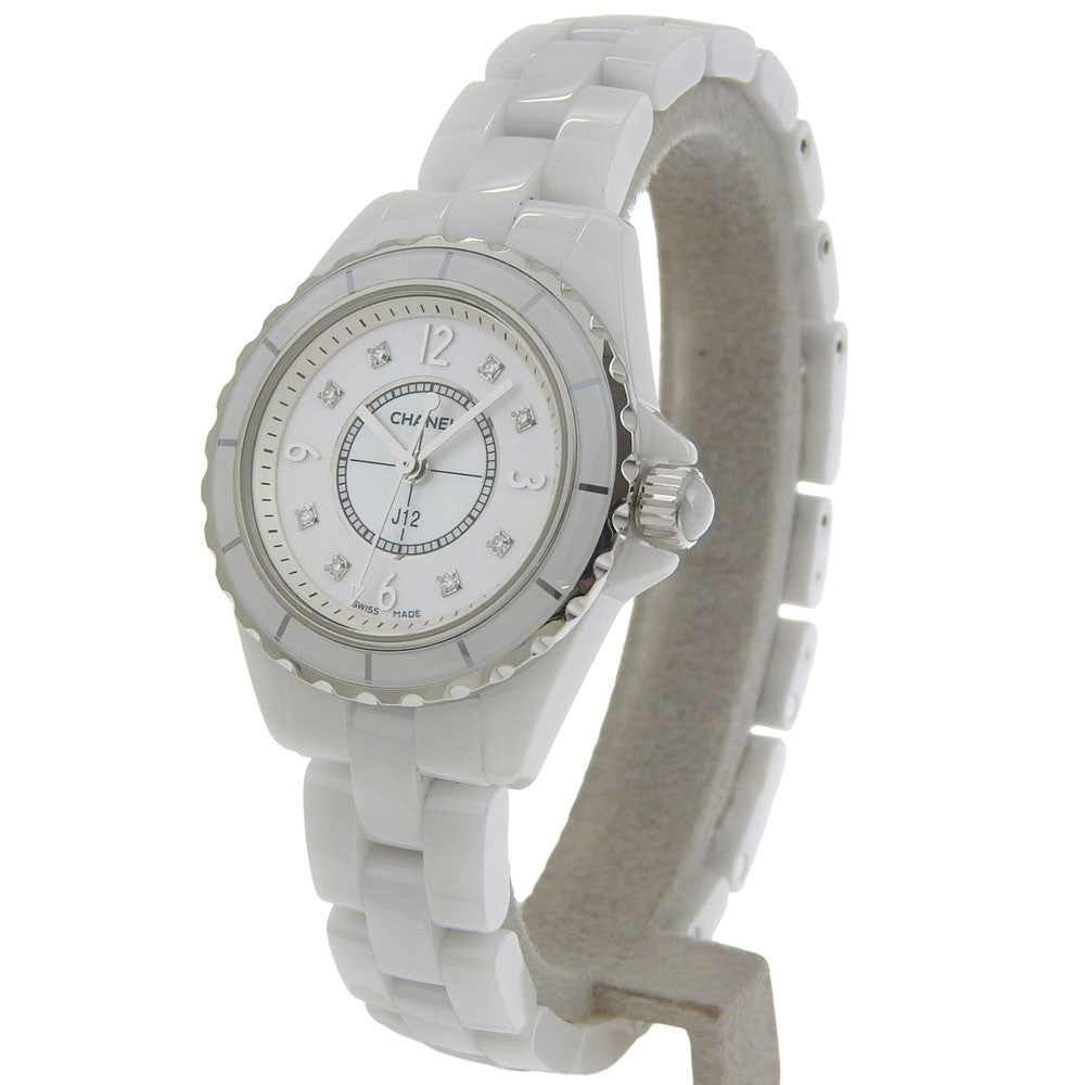 Chanel J12 Automatic Watch Ceramic And Stainless Steel With Diamond Markers And Mother Of Pearl Watch (Pre-Owned)