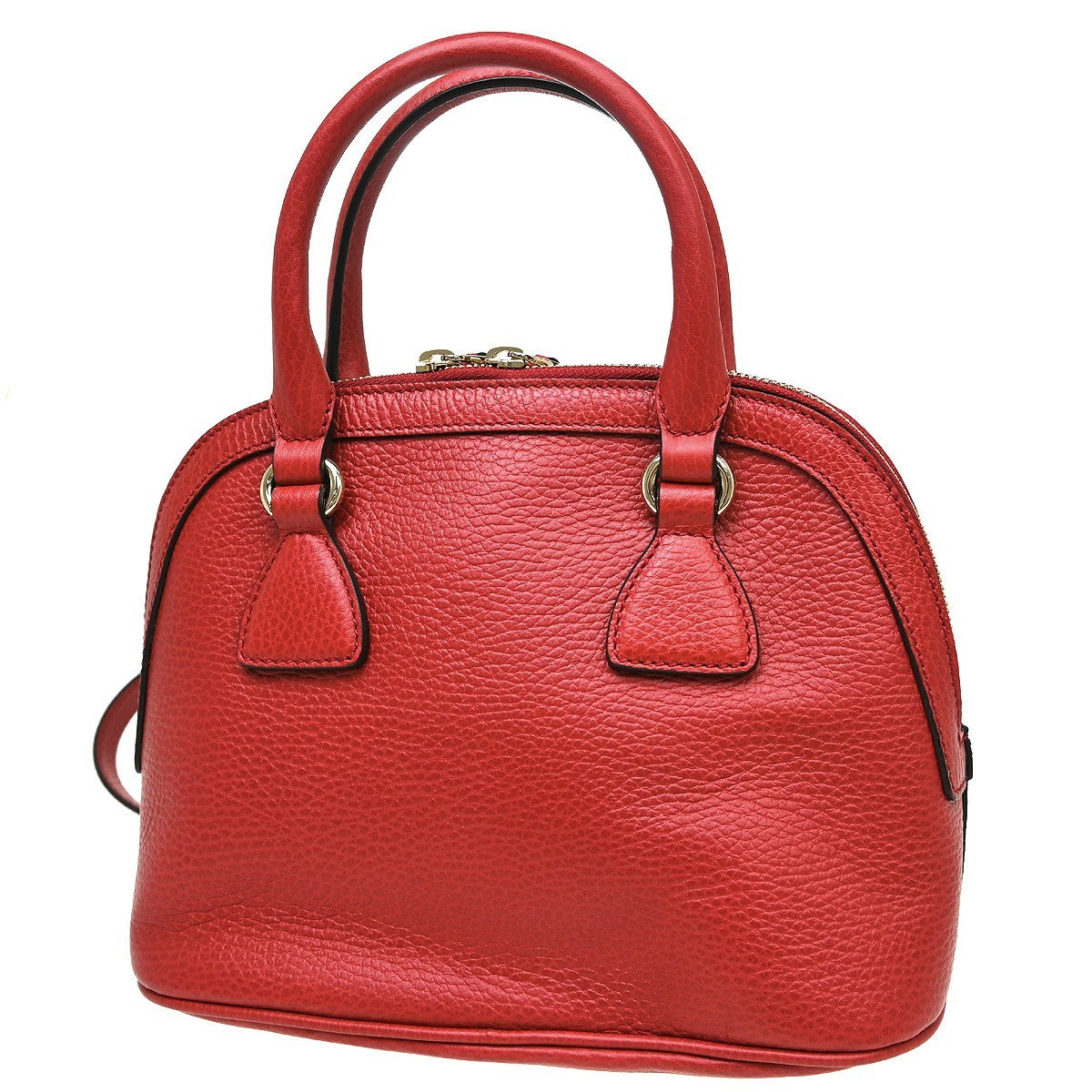 Gucci Guccissima Shoulder Bag Red Leather Shoulder Bag Bag (Pre-Owned)