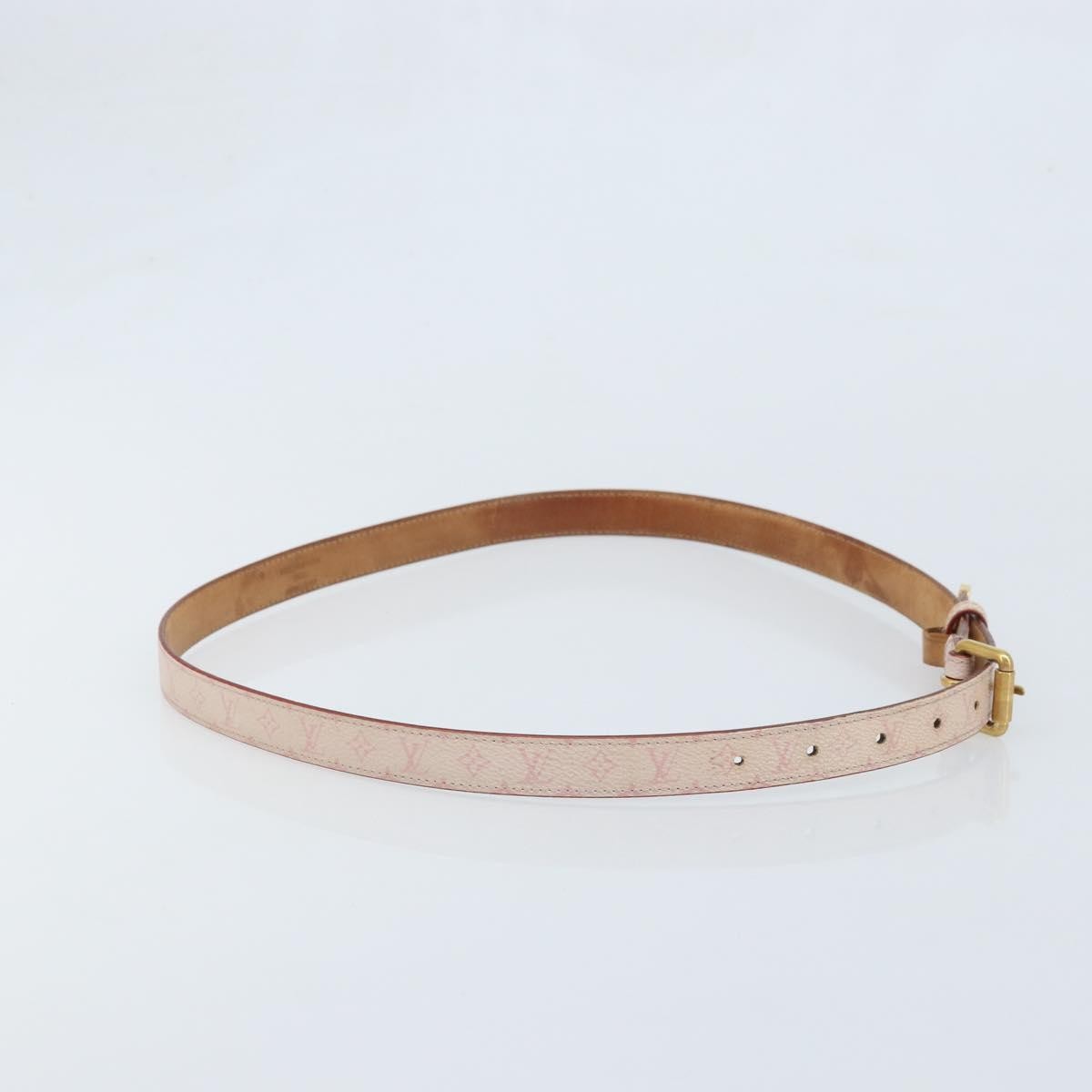 Louis Vuitton Signature Chain Belt Monogram Eclipse Canvas Pink Canvas Belts Accessory (Pre-Owned)