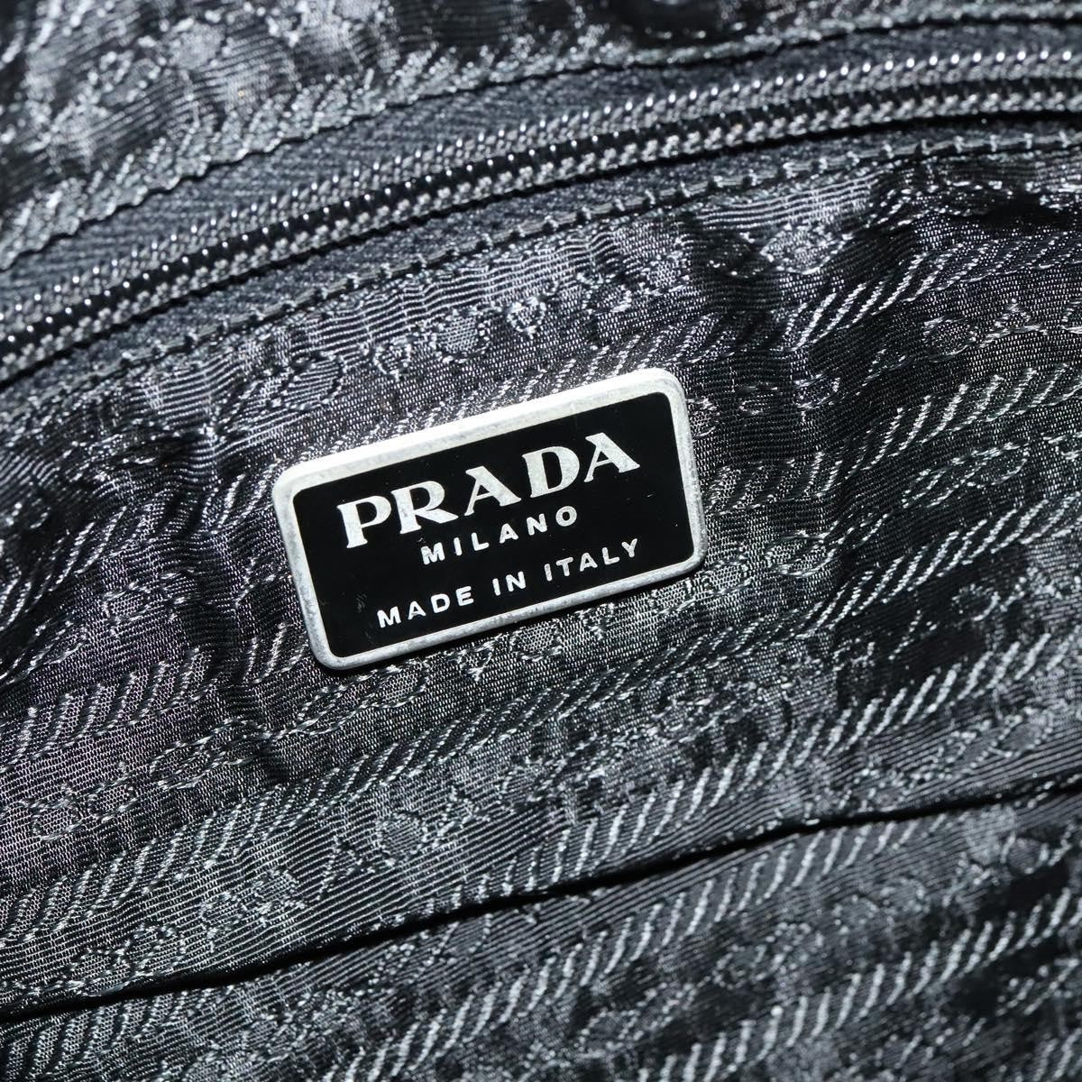 Prada Vintage Handbag Tessuto Black Nylon Handbag (Pre-Owned)
