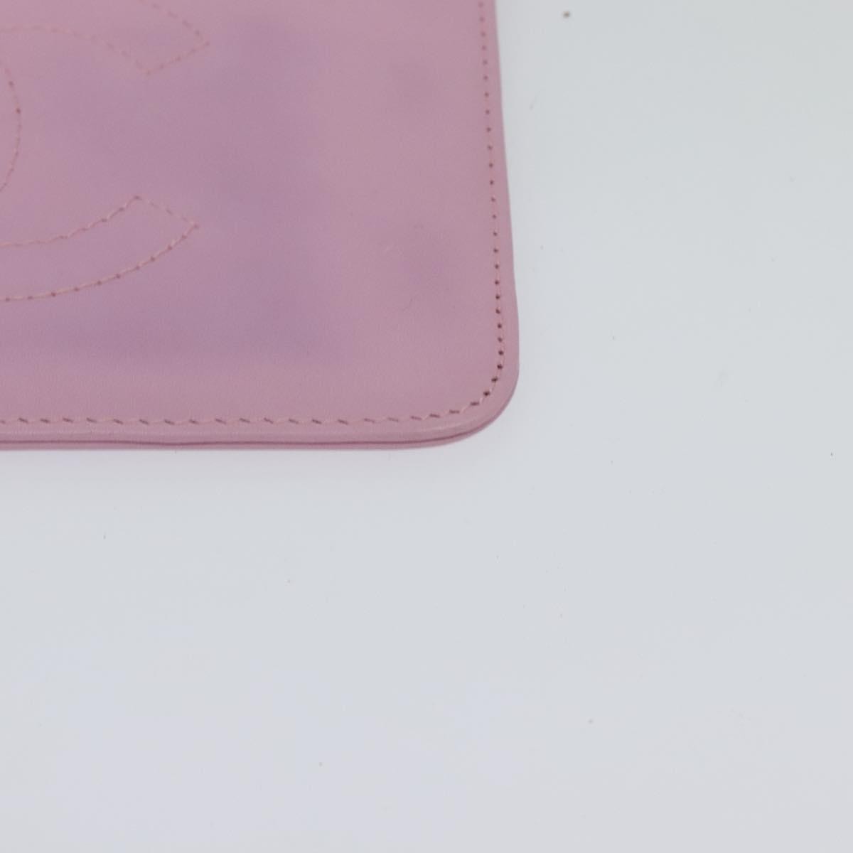 Chanel Cc Zip Clutch Leather Pink Leather Clutche & Pouche Bag (Pre-Owned)