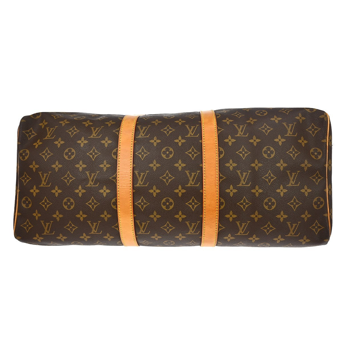 Louis Vuitton Keepall Bag Monogram Canvas Brown Canvas Travel Bag Bag (Pre-Owned)
