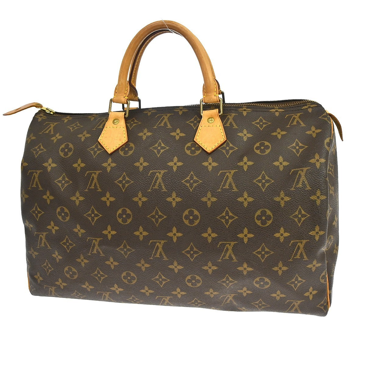 Louis Vuitton Speedy Handbag Monogram Canvas Brown Canvas Handbag (Pre-Owned)