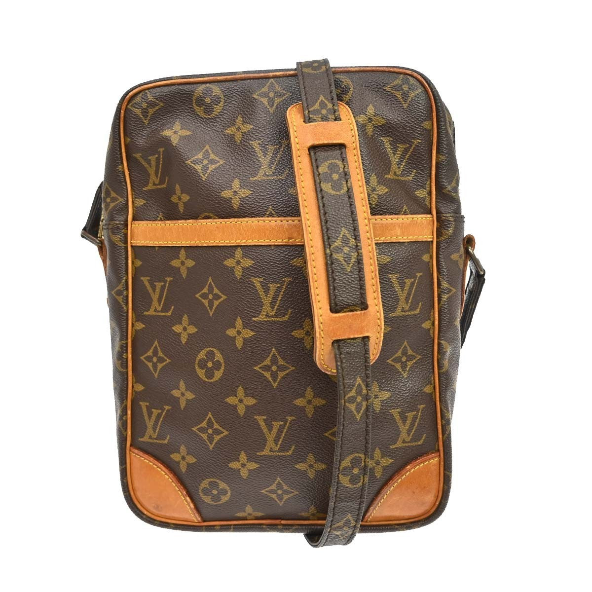 Louis Vuitton Danube Handbag Monogram Canvas Brown Canvas Shoulder Bag Bag (Pre-Owned)