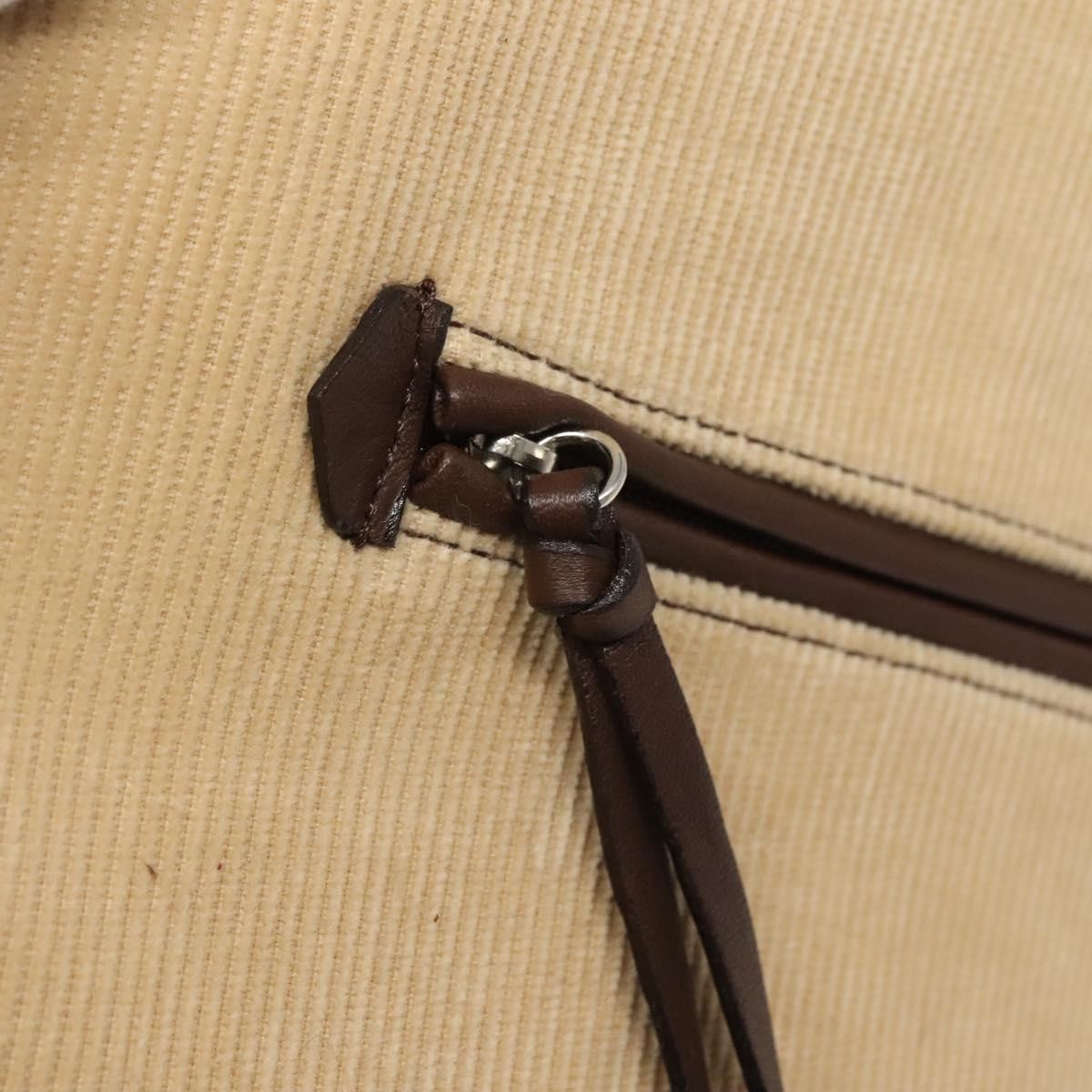 Burberry Blue Label Shoulder Bag Velvet Beige Velvet Shoulder Bag Bag (Pre-Owned)