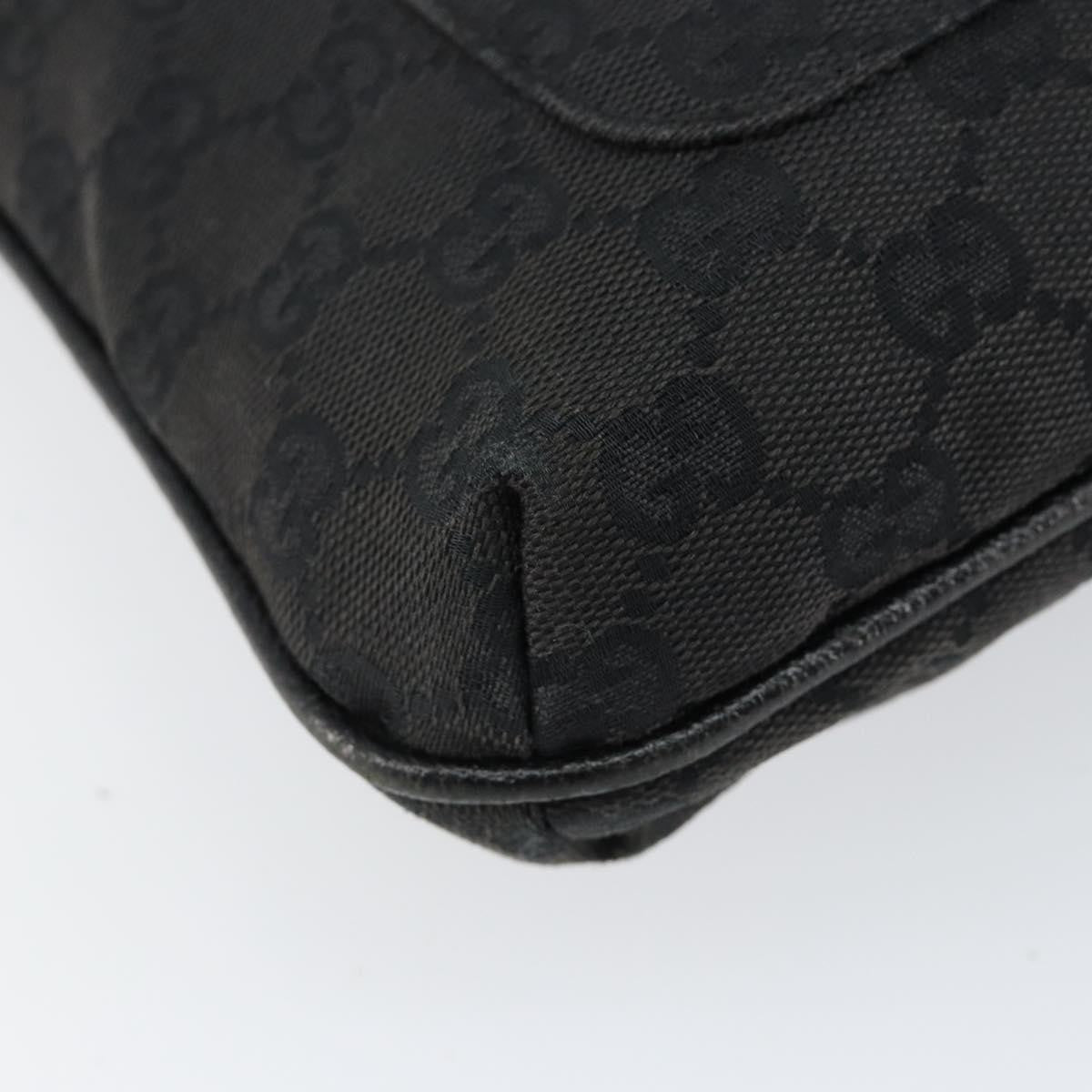 Gucci Vintage Shoulder Bag Monogram Canvas Black Canvas Shoulder Bag Bag (Pre-Owned)