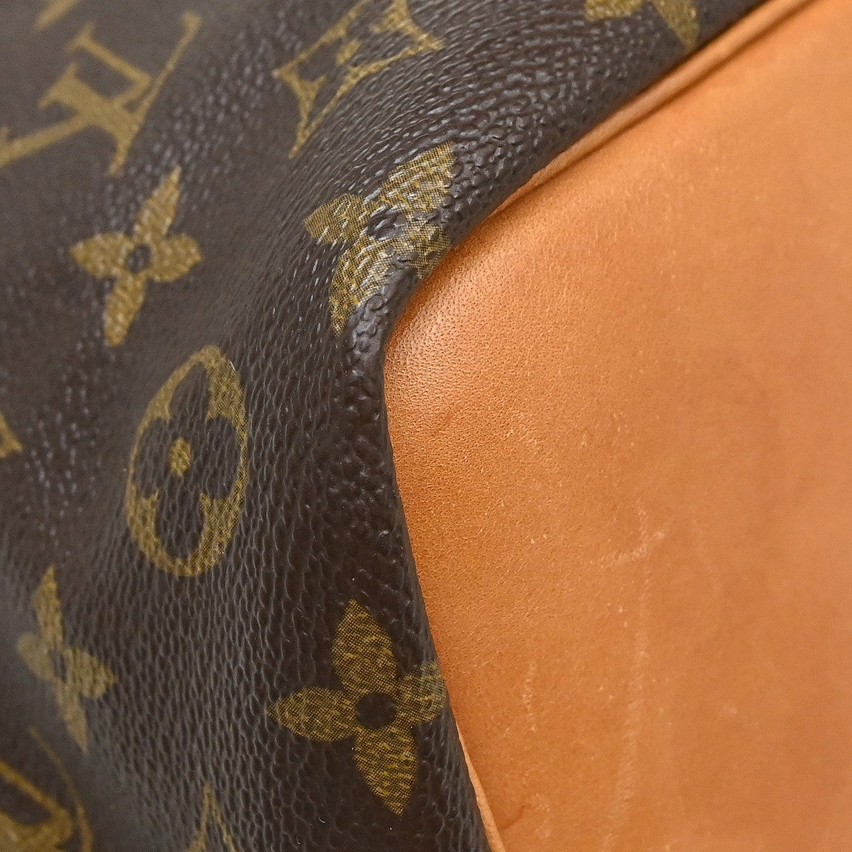 Louis Vuitton Petit Noe Handbag Monogram Canvas Brown Canvas Shoulder Bag Bag (Pre-Owned)