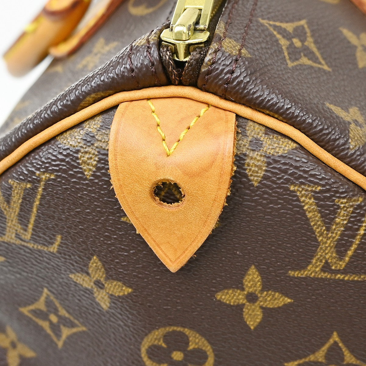 Louis Vuitton Speedy Handbag Monogram Canvas Brown Canvas Handbag (Pre-Owned)