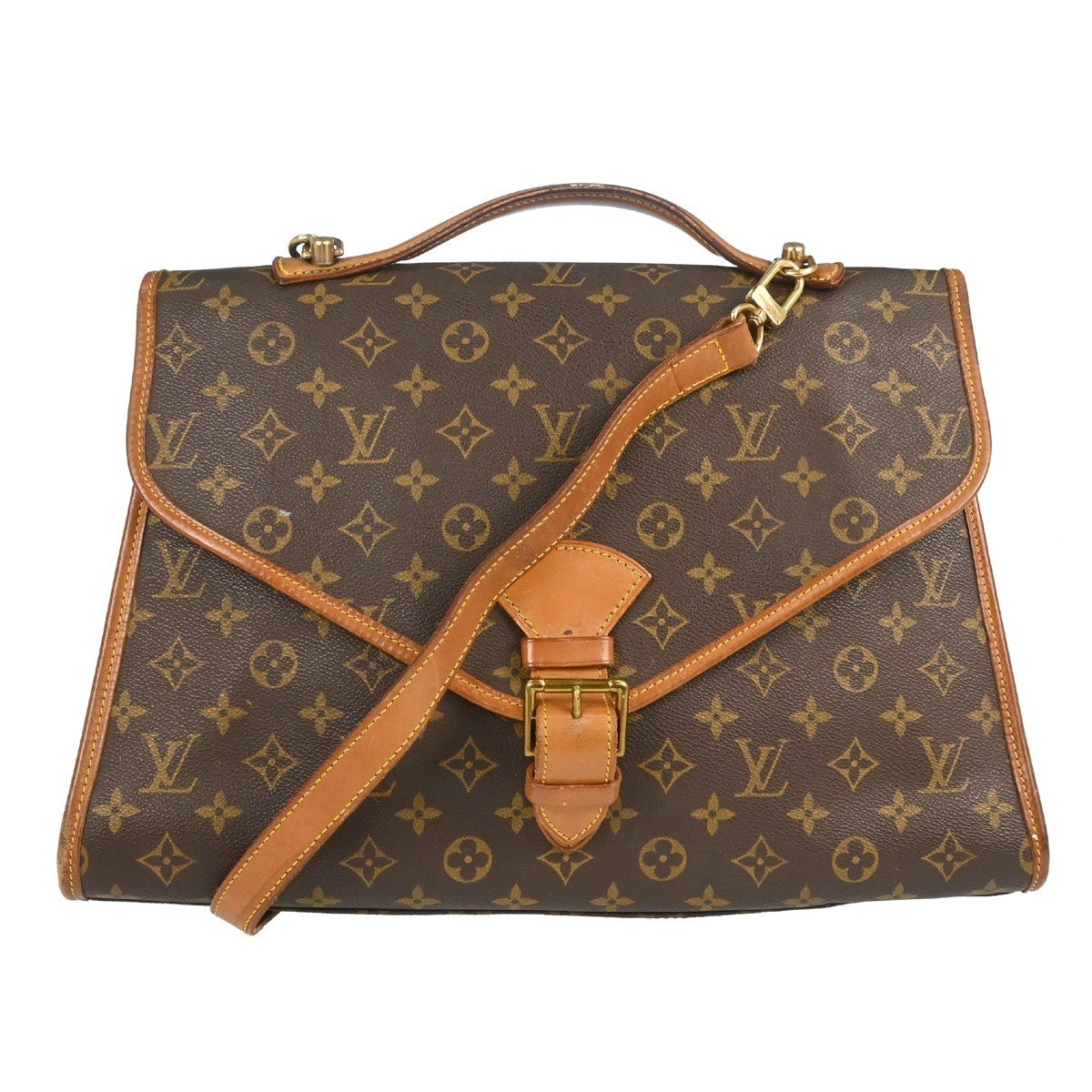 Louis Vuitton Beverly Briefcase Monogram Canvas Brown Canvas Briefcase Bag (Pre-Owned)