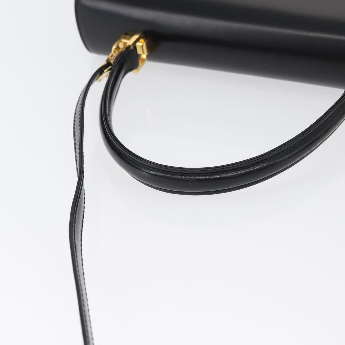Bally Handbag Leather Black Leather Handbag (Pre-Owned)