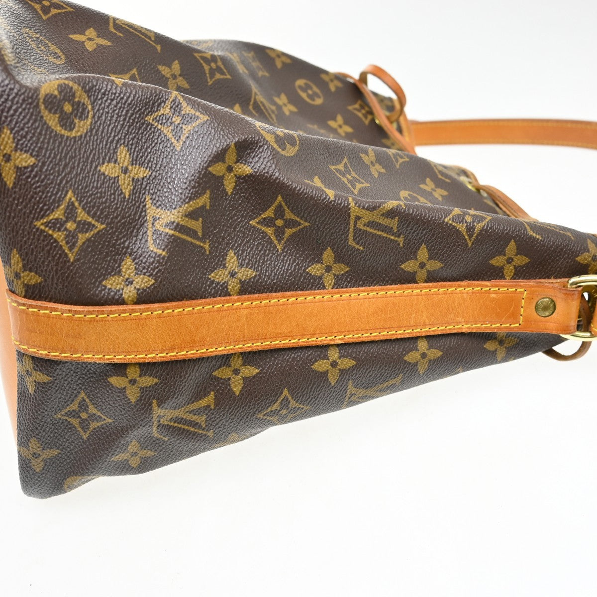 Louis Vuitton Petit Noe Handbag Monogram Canvas Brown Canvas Shoulder Bag Bag (Pre-Owned)