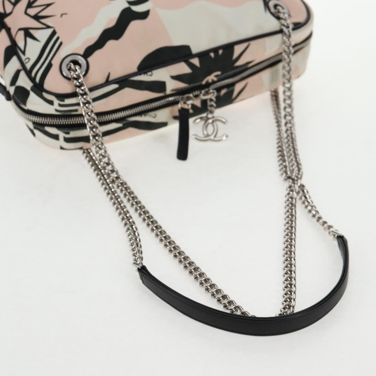 Chanel La Pausa Bay Camera Case Bag Printed Canvas Pink Canvas Bag (Pre-Owned)