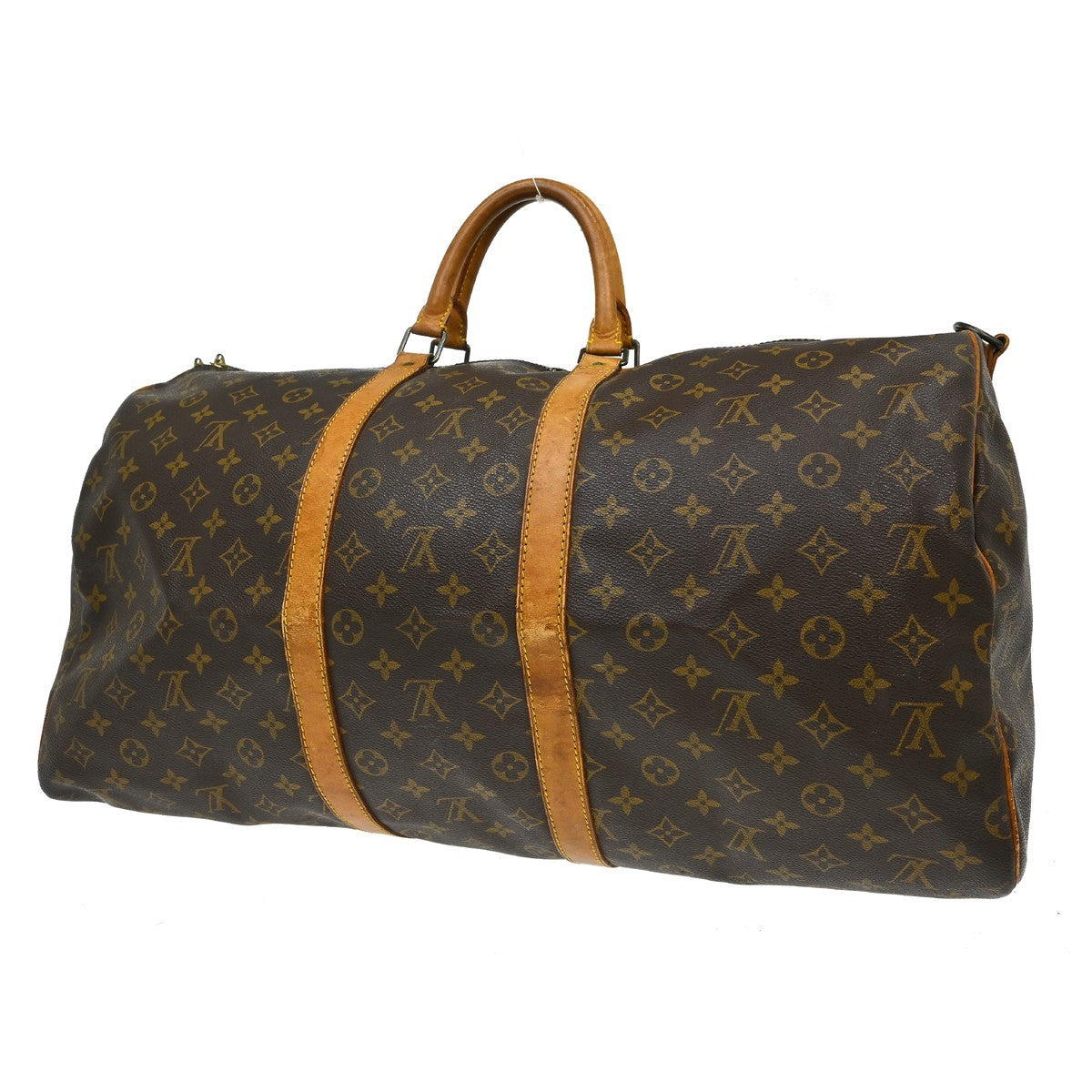 Louis Vuitton Keepall Bandouliere Bag Monogram Canvas Brown Canvas Travel Bag Bag (Pre-Owned)