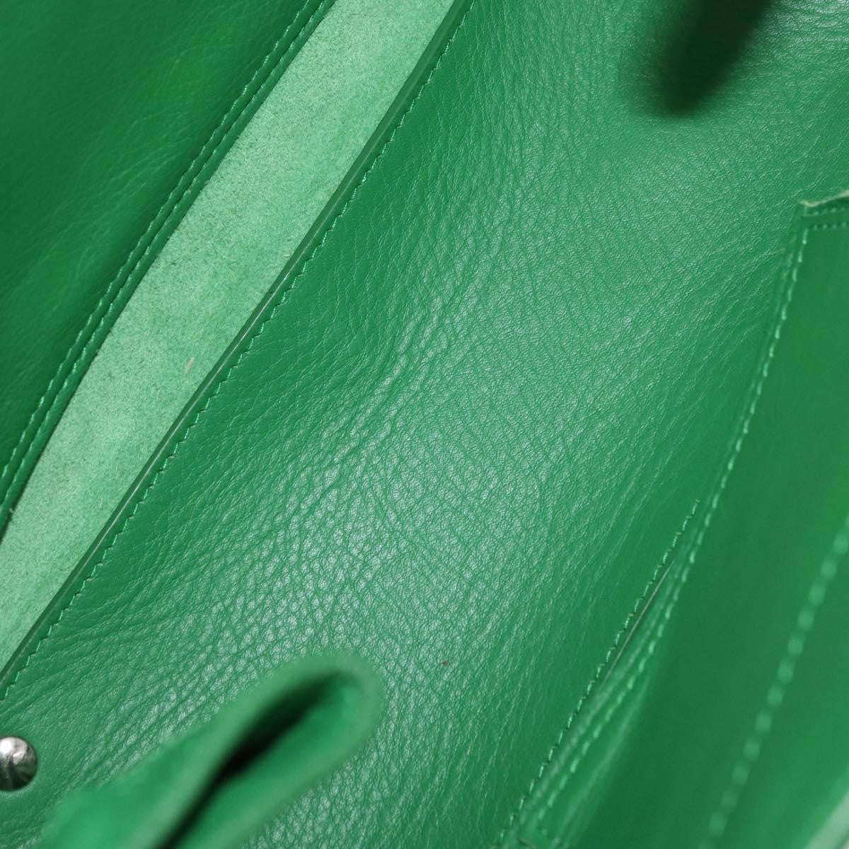 Balenciaga Papier Flap Tote Leather Green Leather Tote Bag Bag (Pre-Owned)