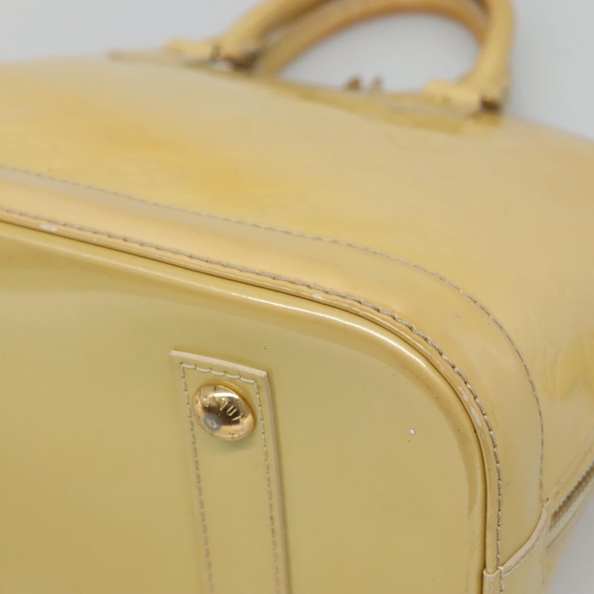 Louis Vuitton Alma Handbag Patent Leather Yellow Patent_Leather Handbag (Pre-Owned)