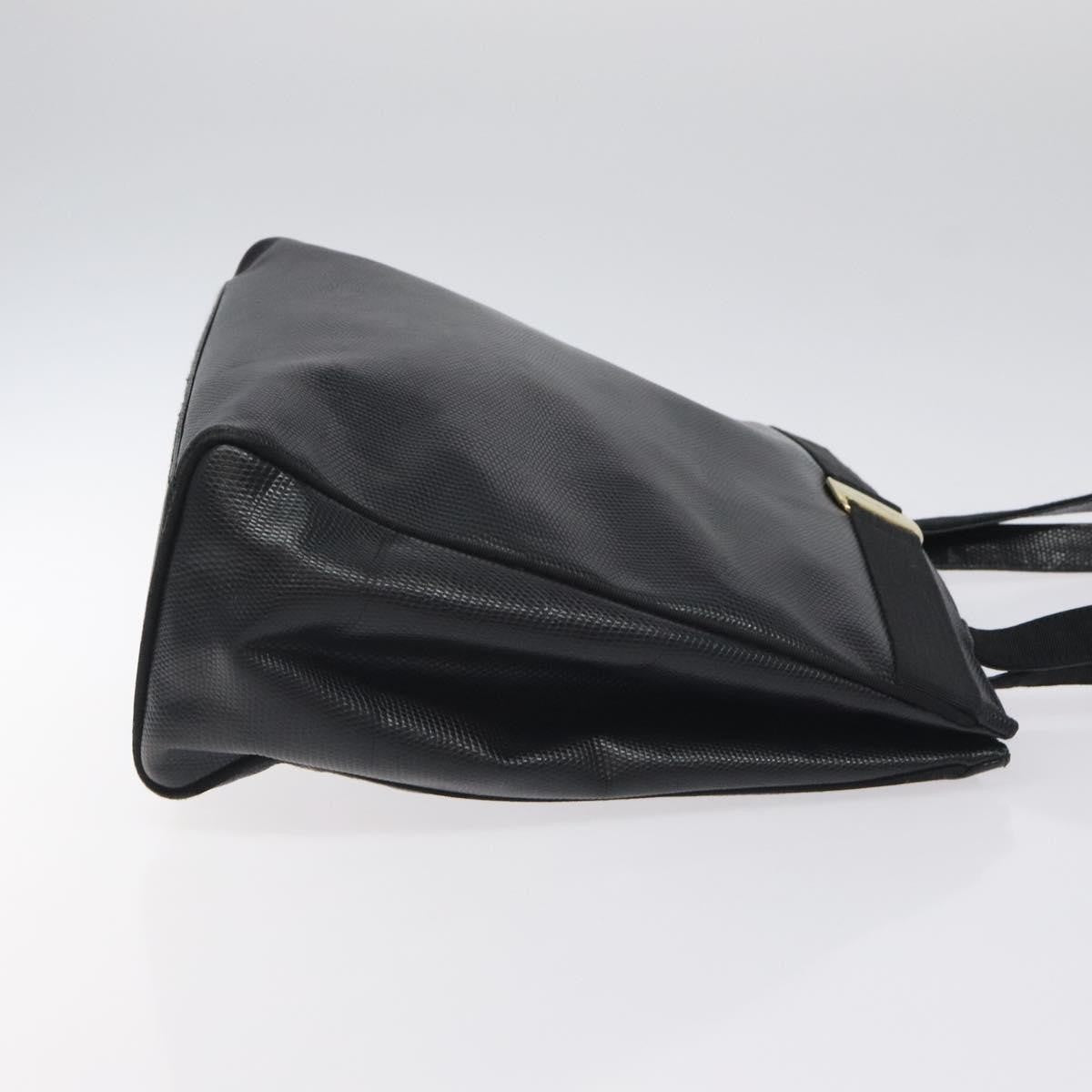 Salvatore Ferragamo Vintage Vara Bow Tote Lizard Embossed Leather Black Leather Tote Bag Bag (Pre-Owned)