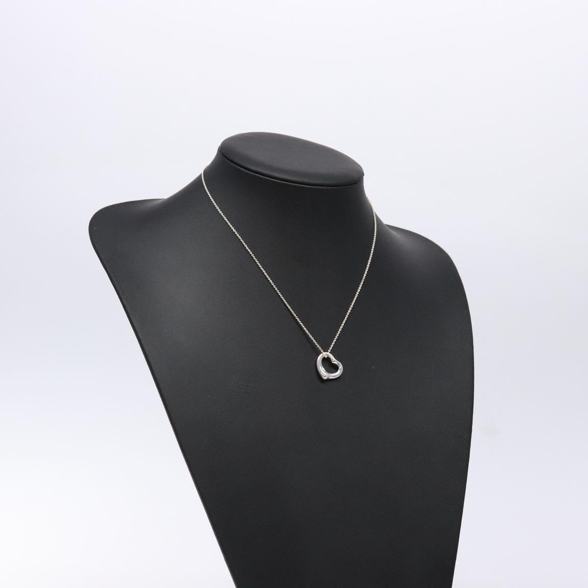 Tiffany & Co. Elsa Peretti Open Heart Pendant Necklace Sterling Silver Silver Silver Necklace Jewelry (Pre-Owned)