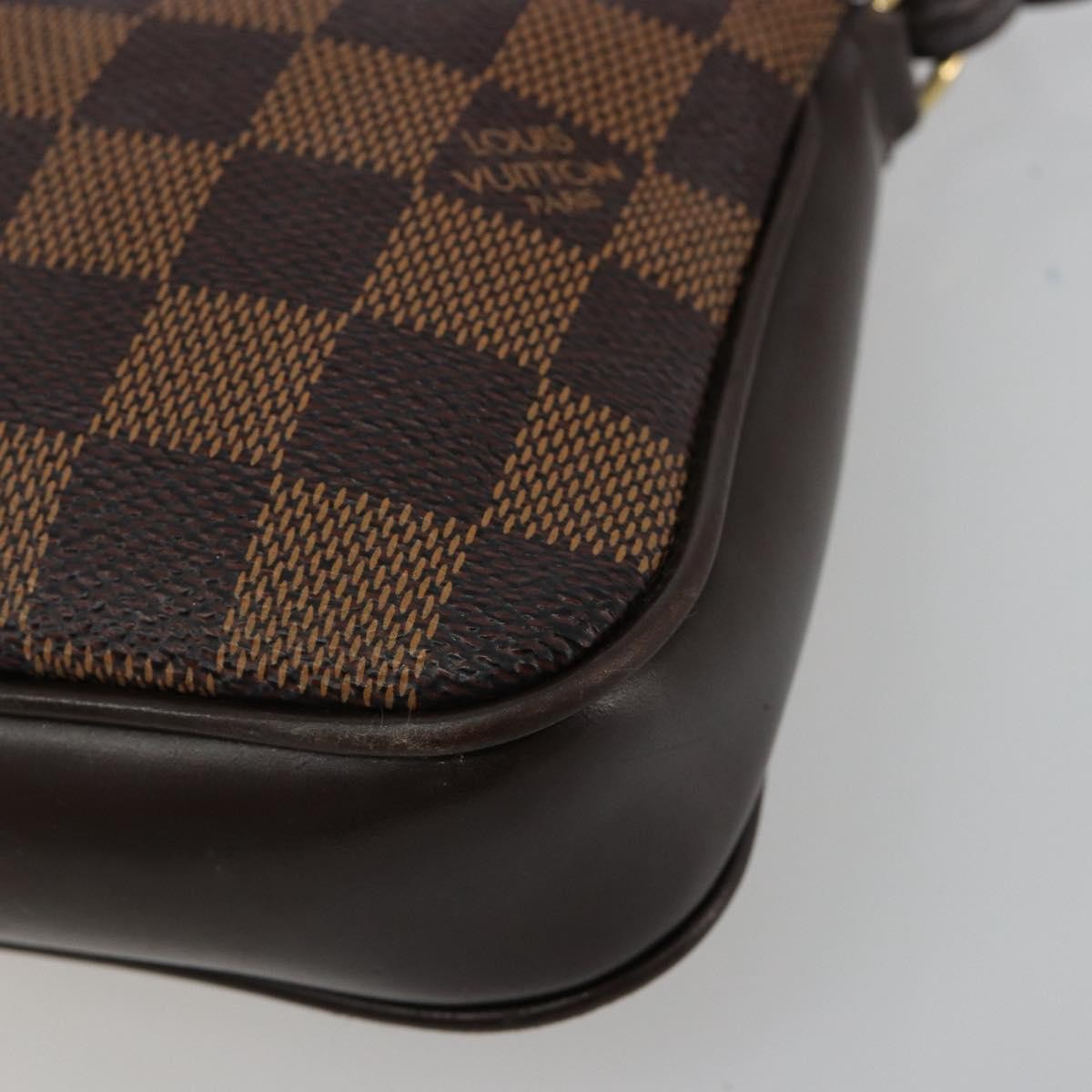 Louis Vuitton Navona Pochette Accessoires Damier Brown Canvas Clutche & Pouche Bag (Pre-Owned)