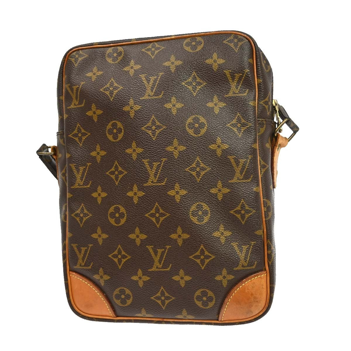 Louis Vuitton Danube Handbag Monogram Canvas Brown Canvas Shoulder Bag Bag (Pre-Owned)