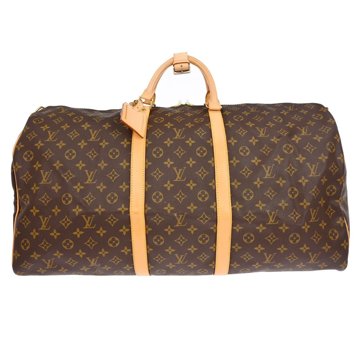 Louis Vuitton Keepall Bandouliere Bag Monogram Canvas Brown Canvas Travel Bag Bag (Pre-Owned)