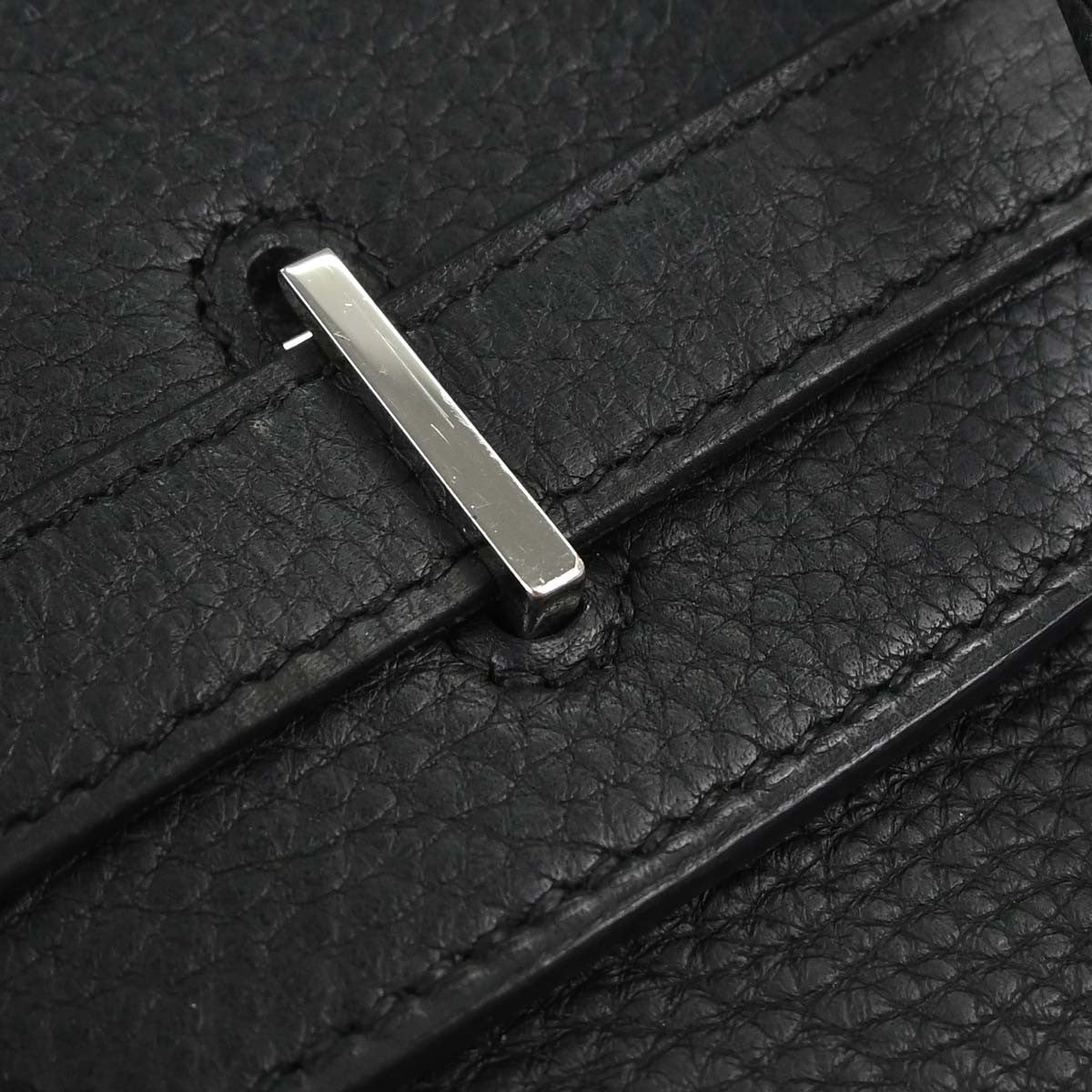 Hermes Birkin Handbag Black Togo With Palladium Hardware Black Leather Handbag (Pre-Owned)