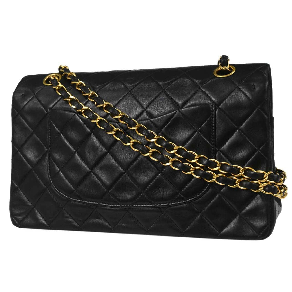 Chanel Timeless - Classic Double Flap Bag Leather Black Leather Shoulder Bag Bag (Pre-Owned)